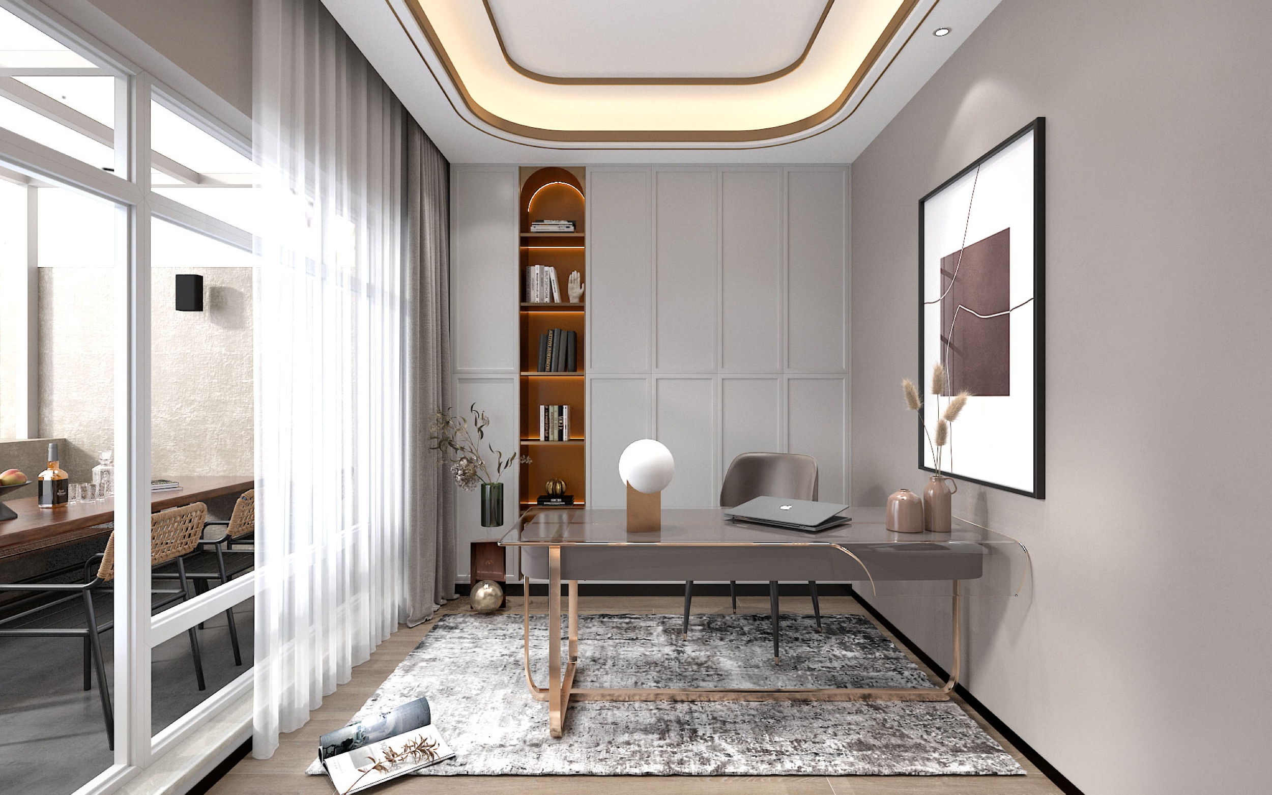 美的顺城府520㎡意式轻奢丨中国昆明丨文木设计事务所-25