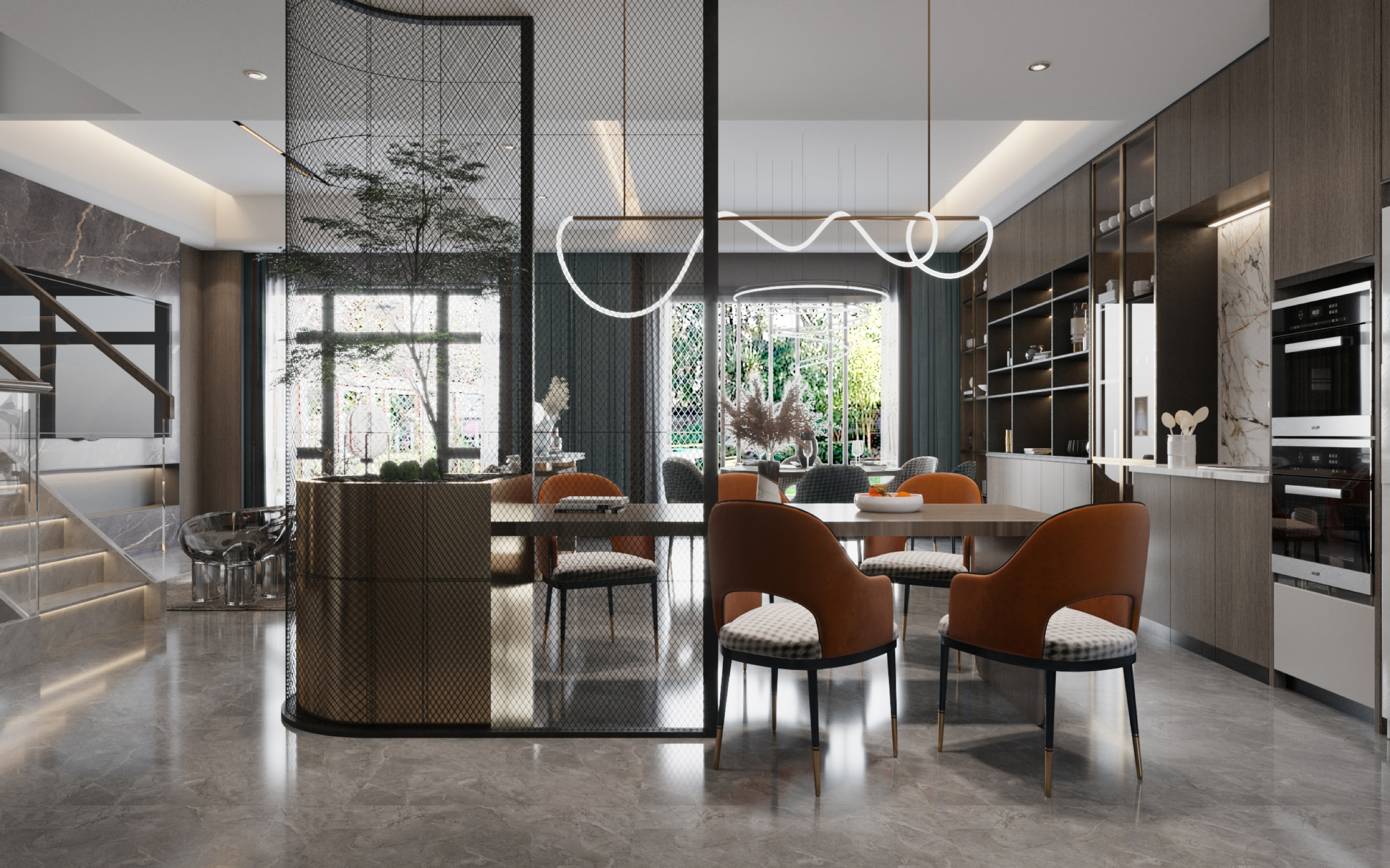 美的顺城府580㎡双拼意式轻奢丨中国昆明丨文木设计事务所-0