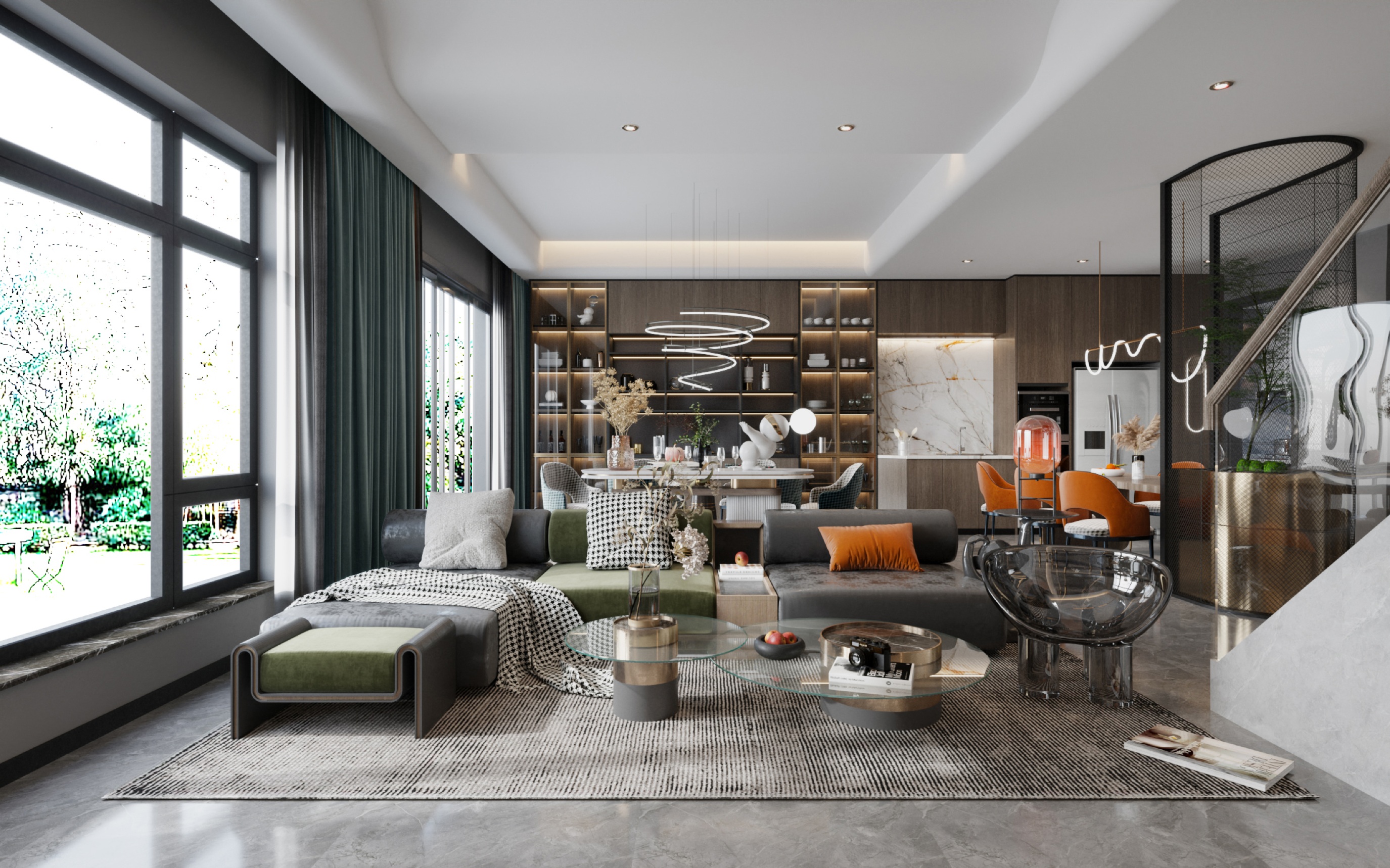 美的顺城府580㎡双拼意式轻奢丨中国昆明丨文木设计事务所-5