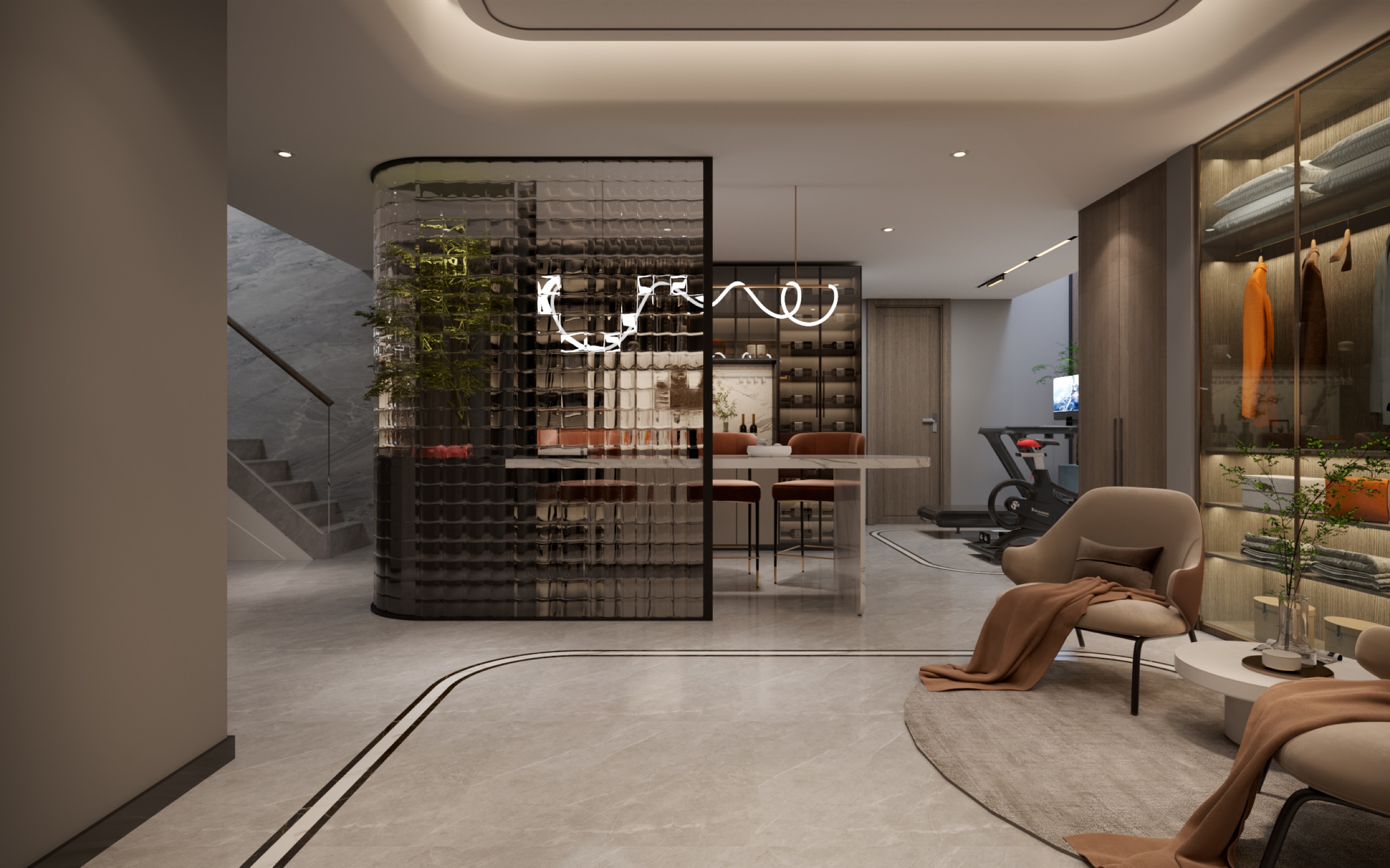 美的顺城府580㎡双拼意式轻奢丨中国昆明丨文木设计事务所-11