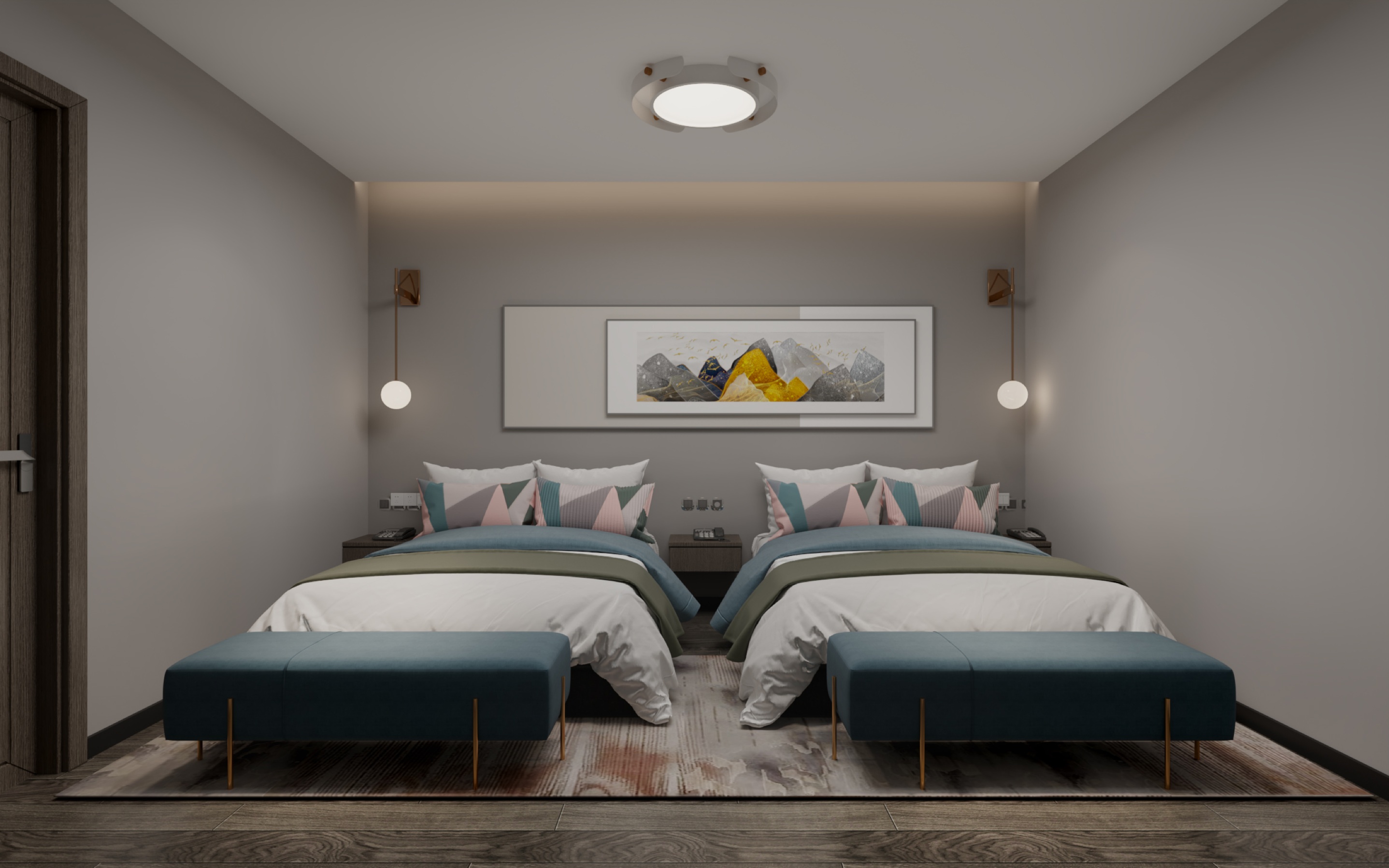 美的顺城府580㎡双拼意式轻奢丨中国昆明丨文木设计事务所-17