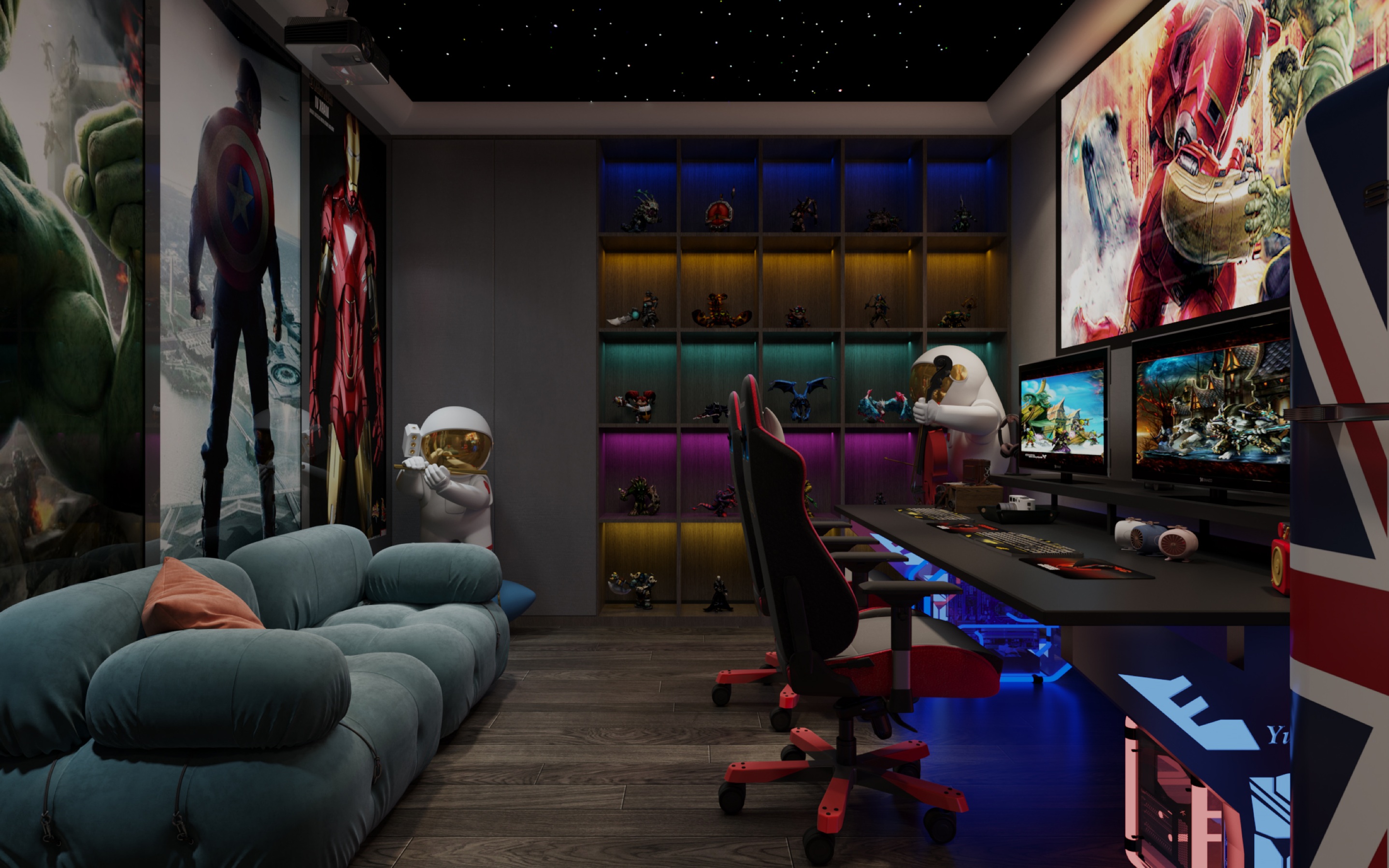 美的顺城府580㎡双拼意式轻奢丨中国昆明丨文木设计事务所-23