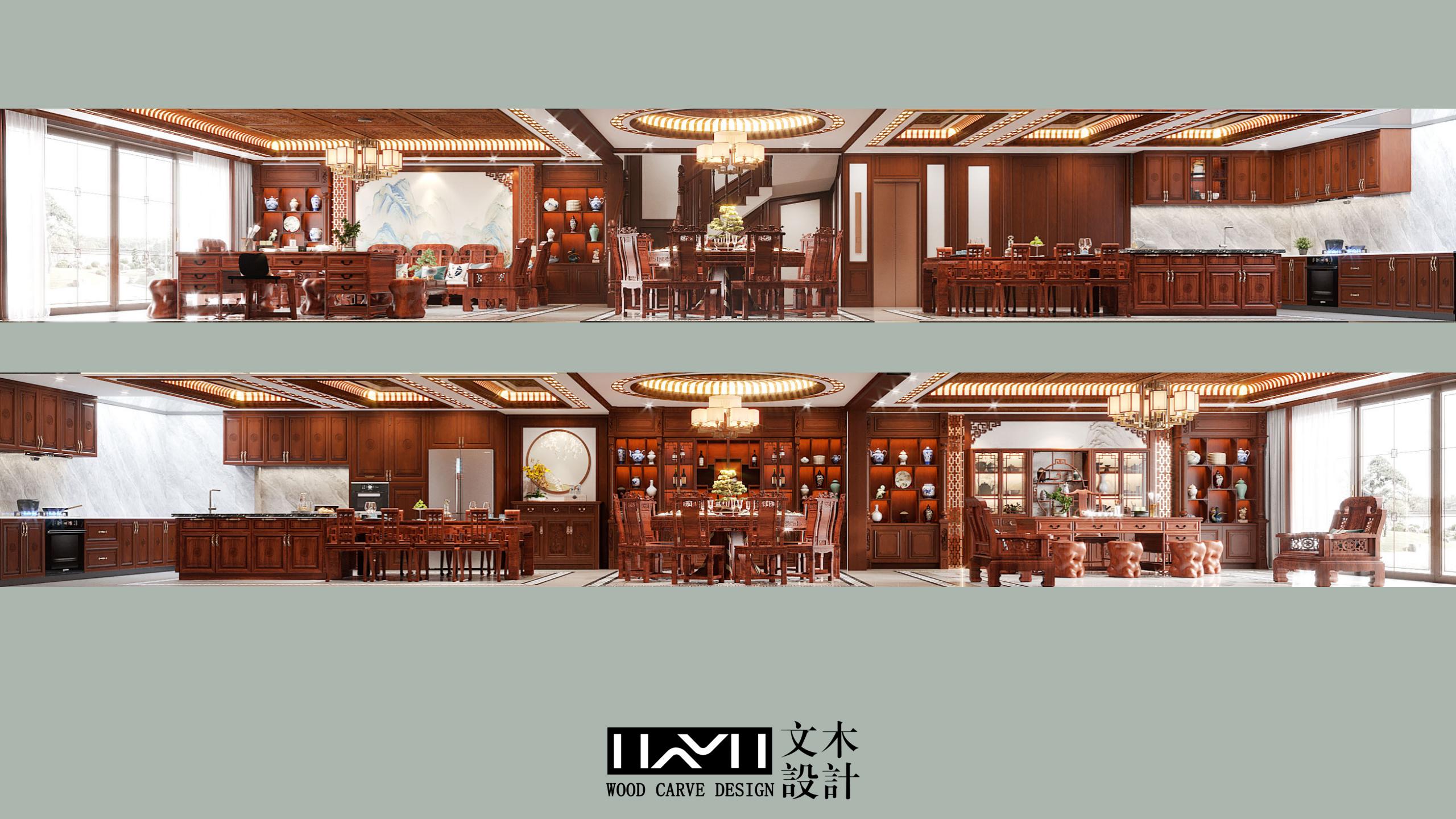 滇池ONE860㎡古典中式（红木家具）丨中国昆明丨文木设计事务所-6