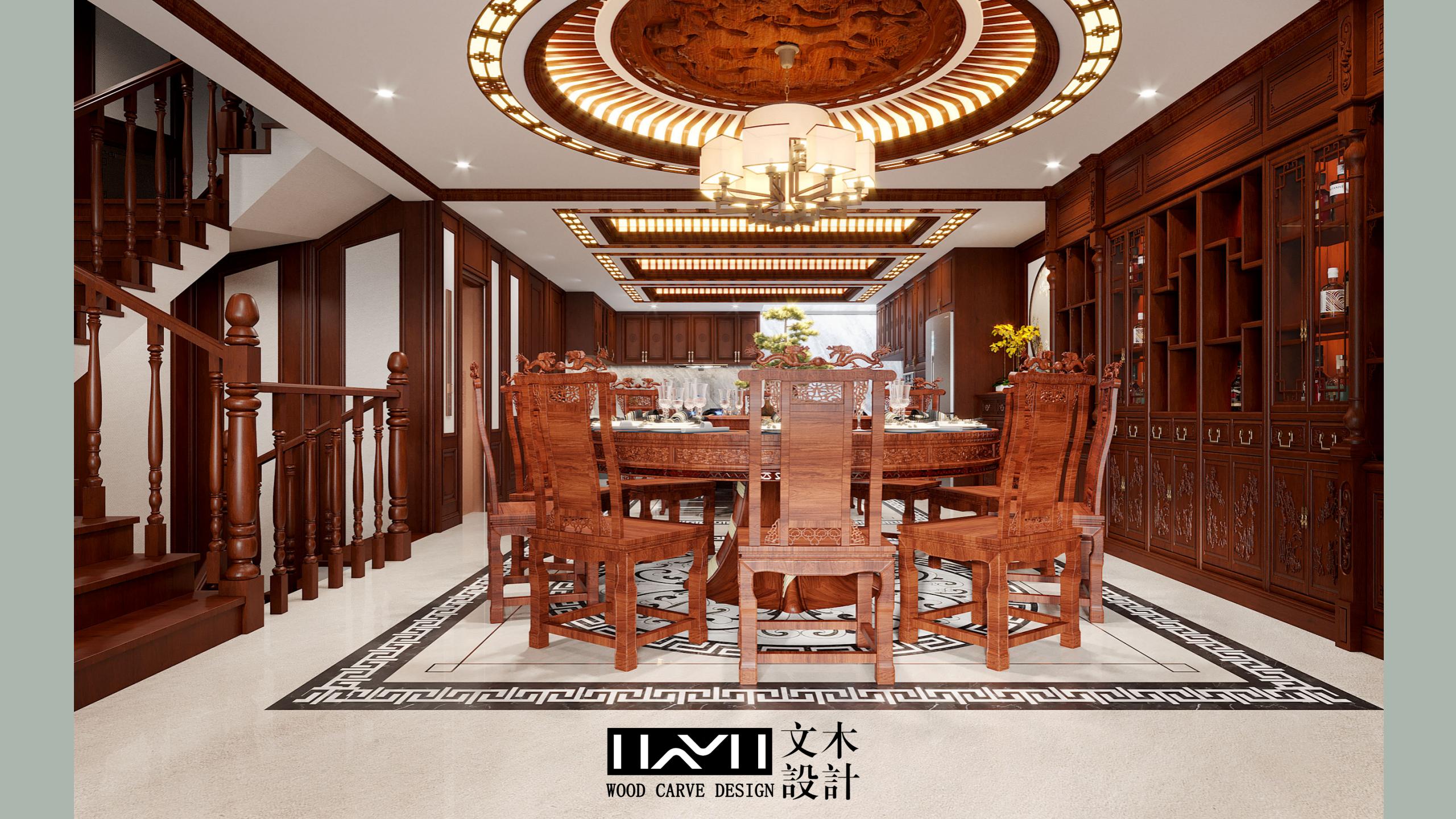 滇池ONE860㎡古典中式（红木家具）丨中国昆明丨文木设计事务所-9