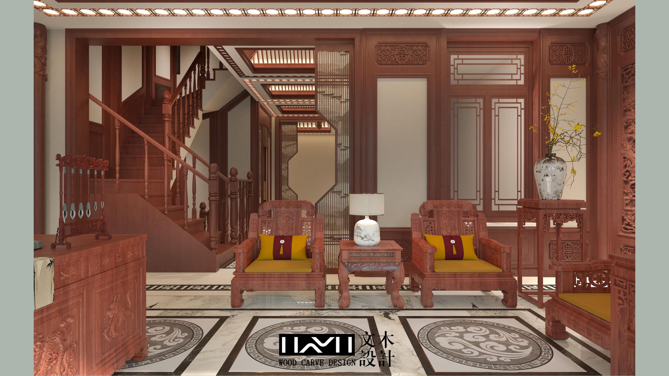 滇池ONE860㎡古典中式（红木家具）丨中国昆明丨文木设计事务所-15