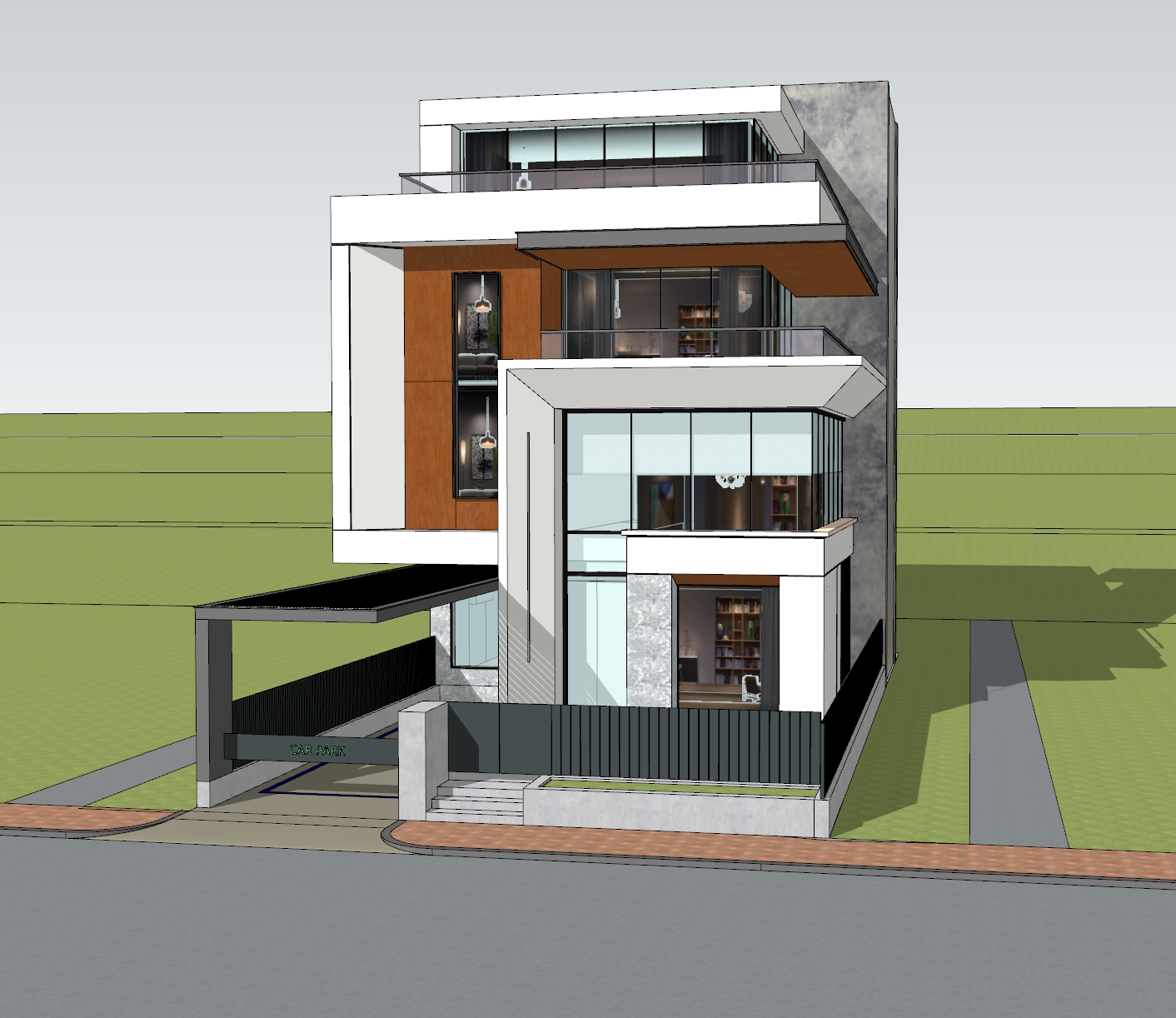 现代风独栋别墅 丨中国成都丨深圳市异方建筑设计有限公司-4