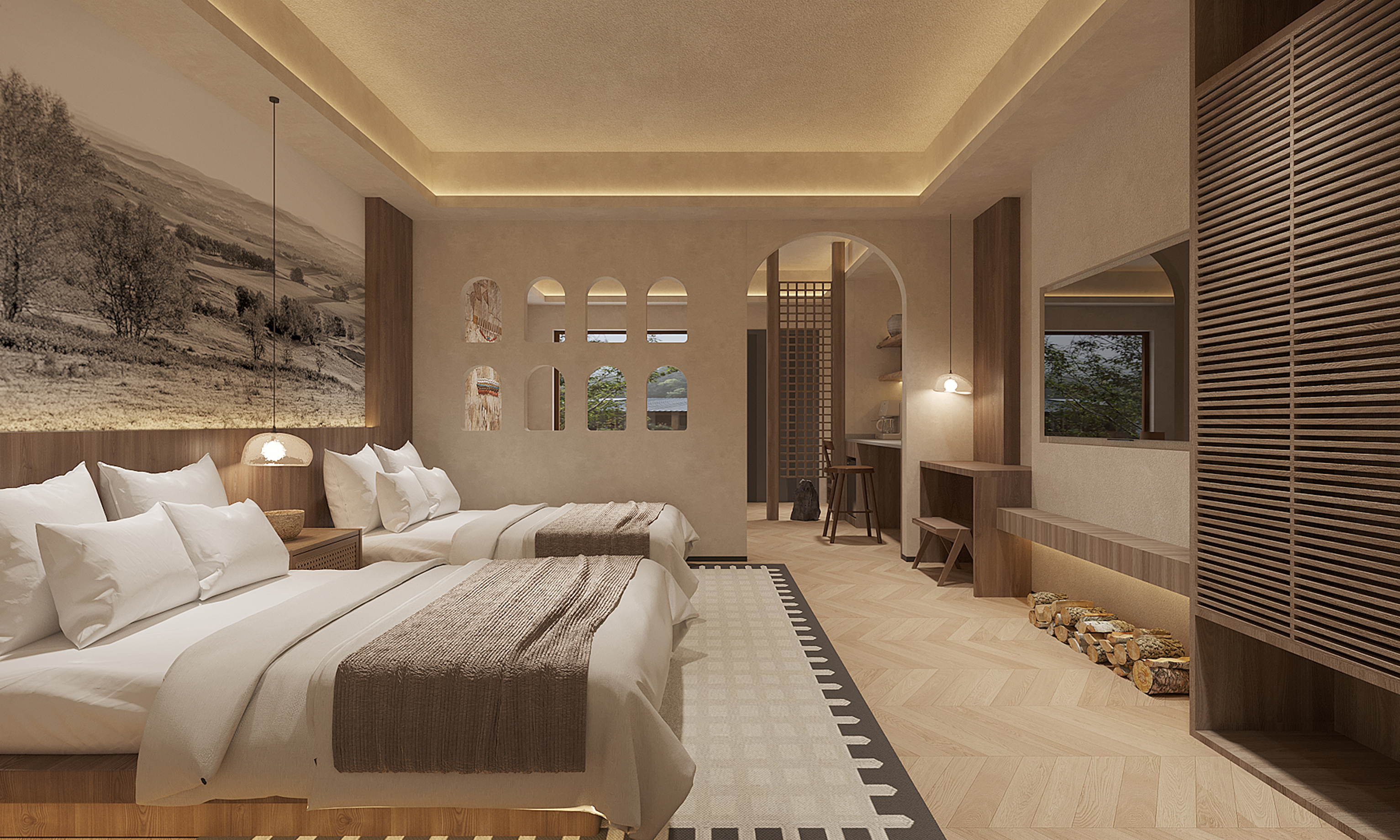 民宿客房丨中国赤峰丨李设计-10