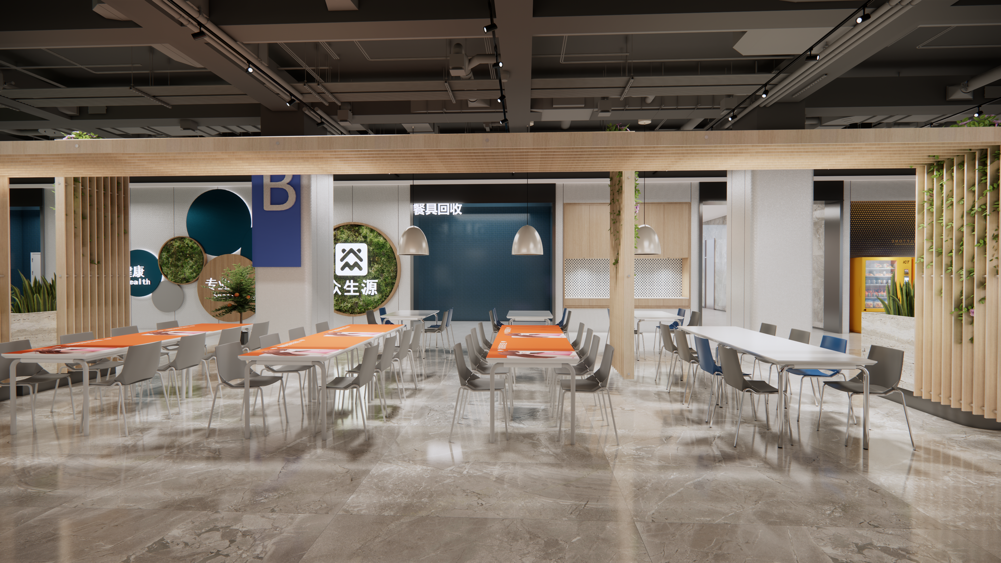 杭州吉利食堂丨中国杭州丨黄成龙 武汉叁生叁众设计-6