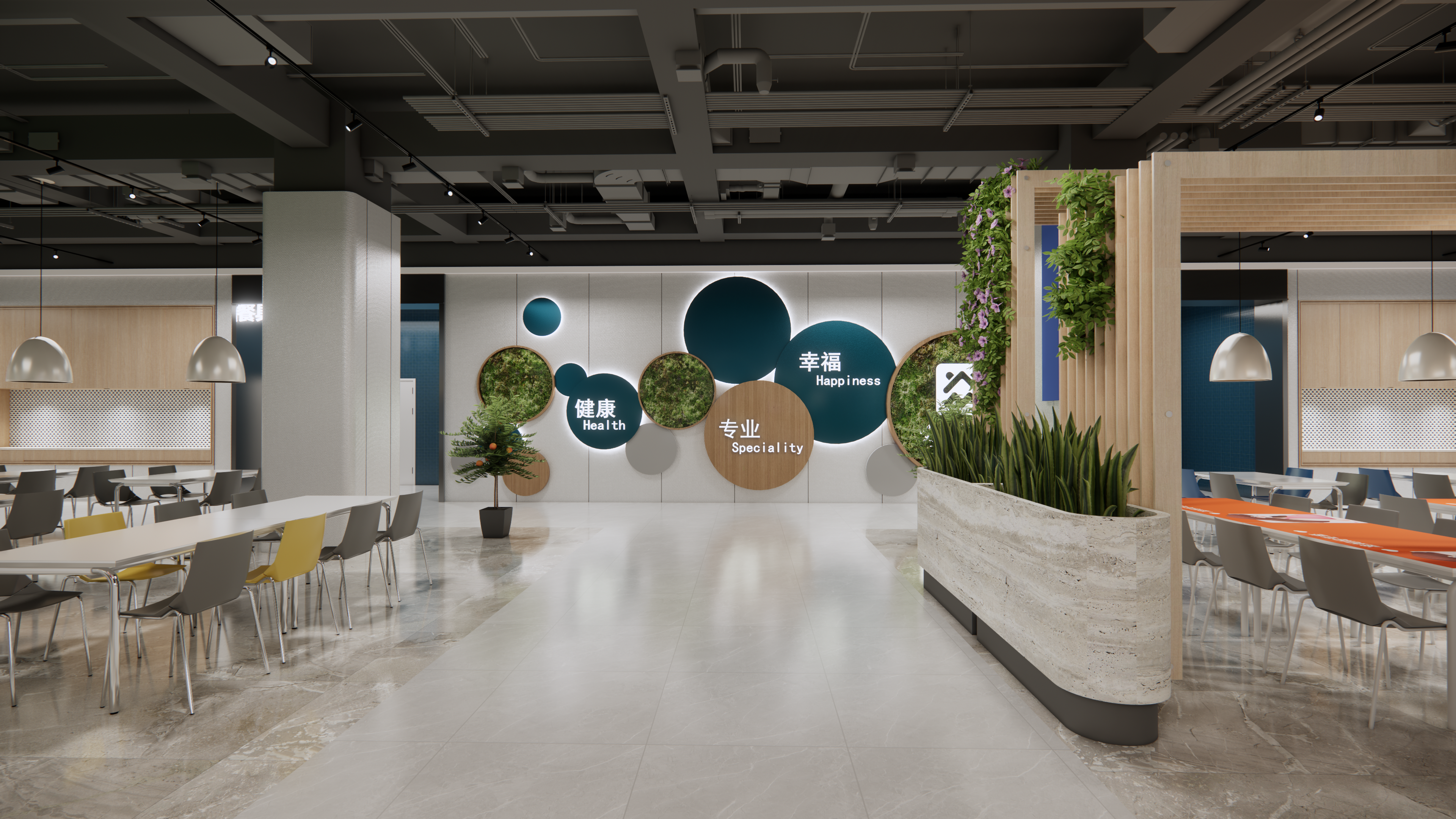 杭州吉利食堂丨中国杭州丨黄成龙 武汉叁生叁众设计-7