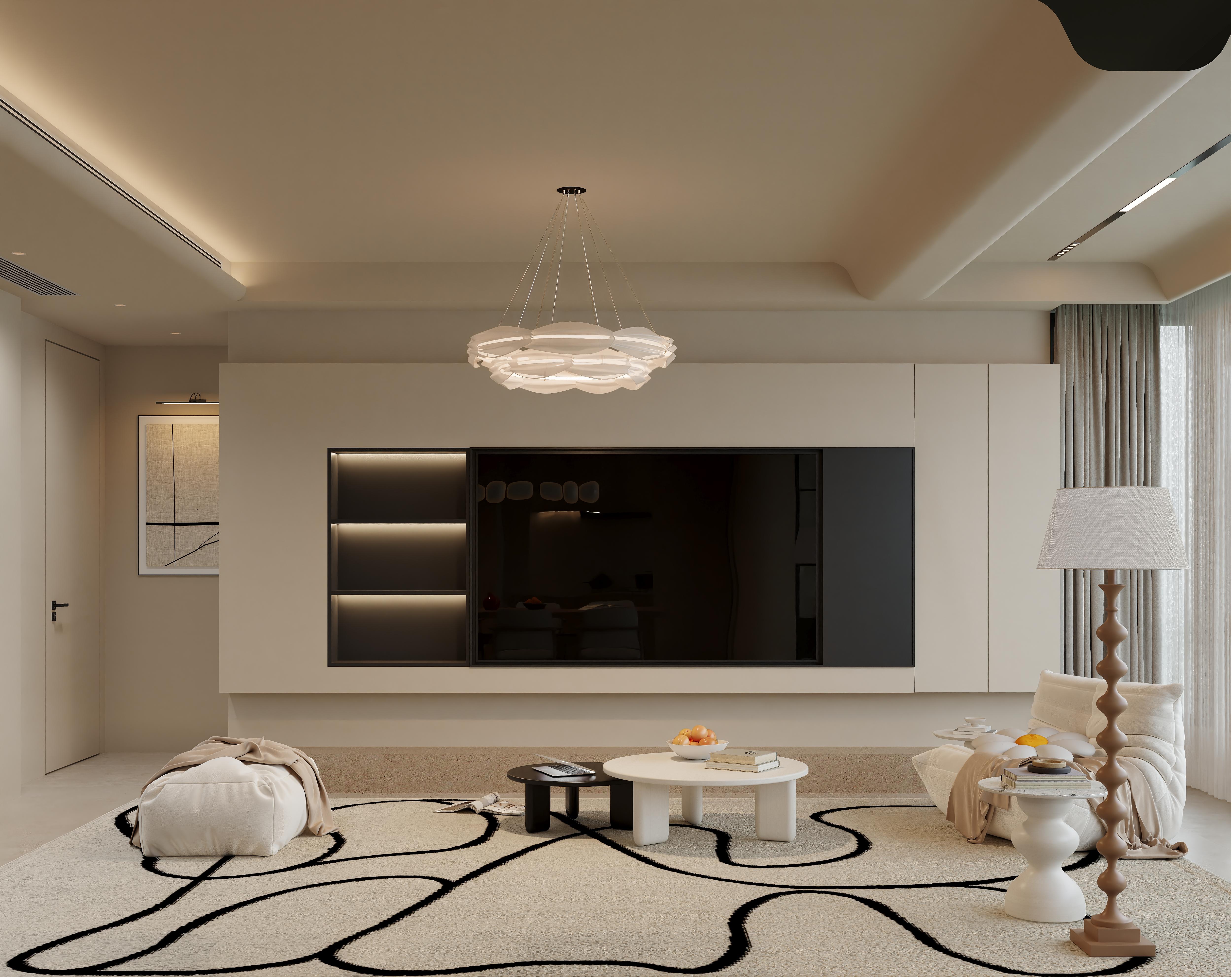 华润九里134㎡奶油风设计案例丨中国重庆丨廖雪松-0