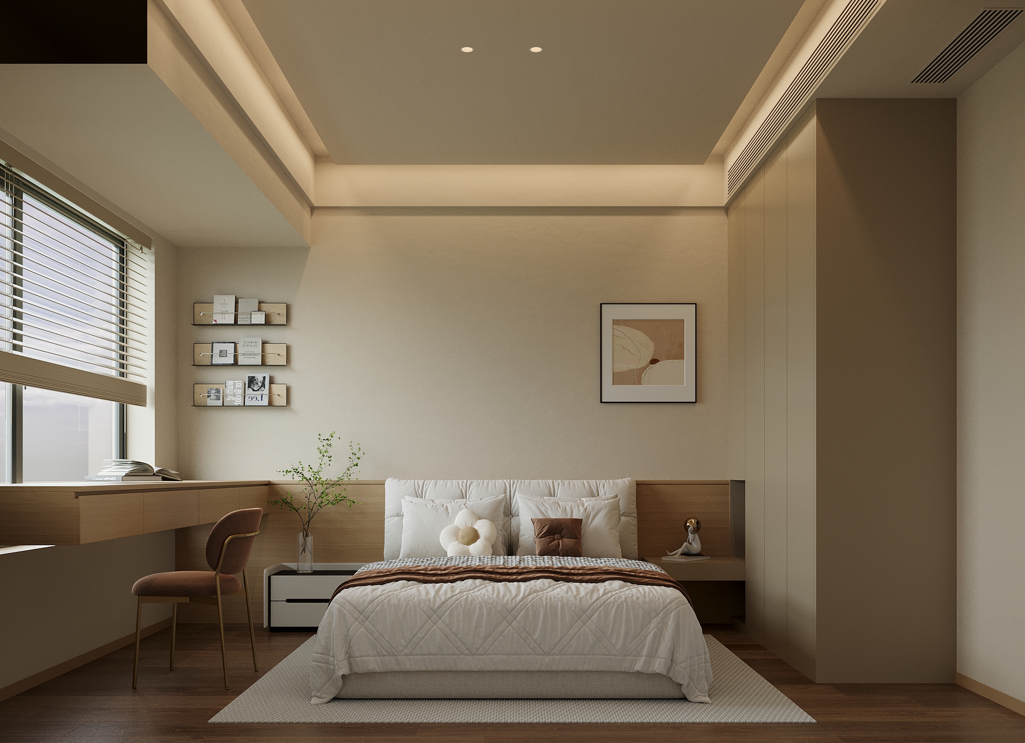 华润九里134㎡奶油风设计案例丨中国重庆丨廖雪松-1