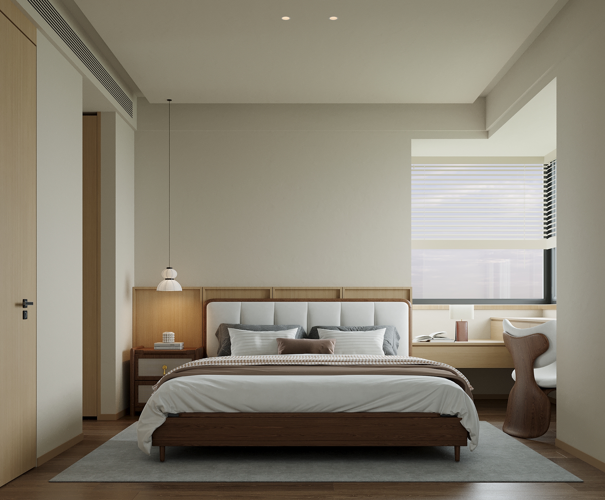 华润九里134㎡奶油风设计案例丨中国重庆丨廖雪松-2