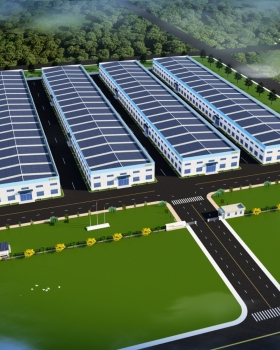 科技新型材料仓储工厂鸟瞰图规划丨中国北京丨鲁临策展联合