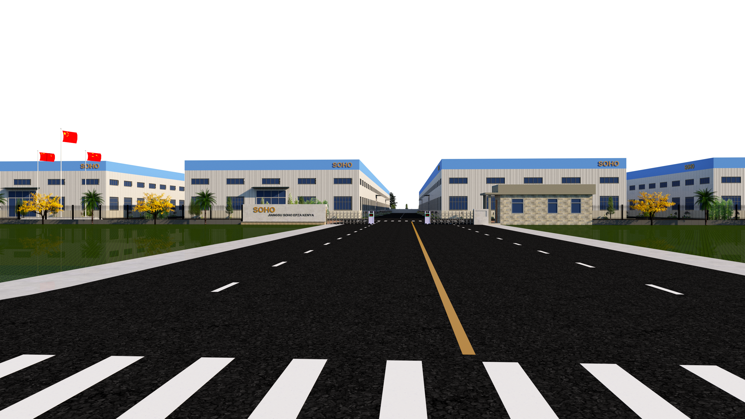 科技新型材料仓储工厂鸟瞰图规划丨中国北京丨鲁临策展联合-4