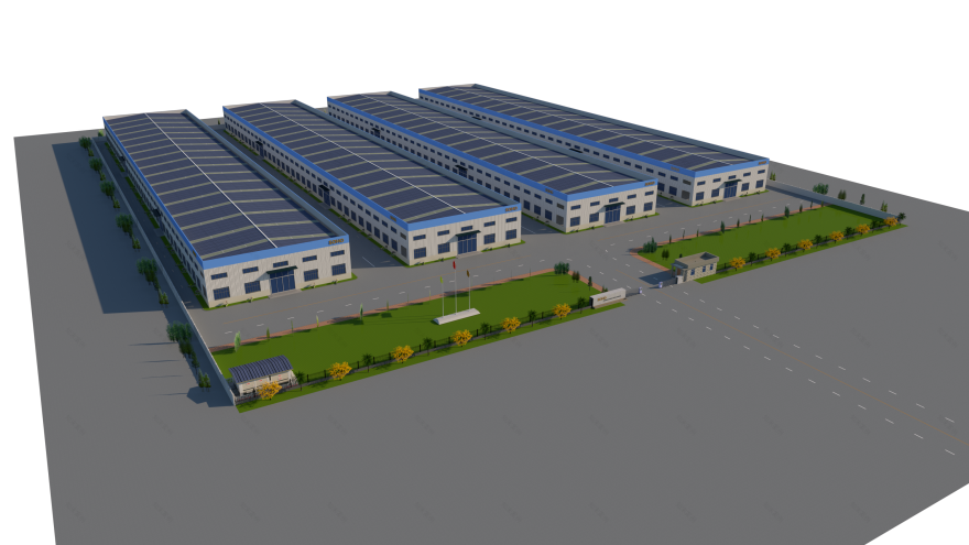 科技新型材料仓储工厂鸟瞰图规划丨中国北京丨鲁临策展联合-6