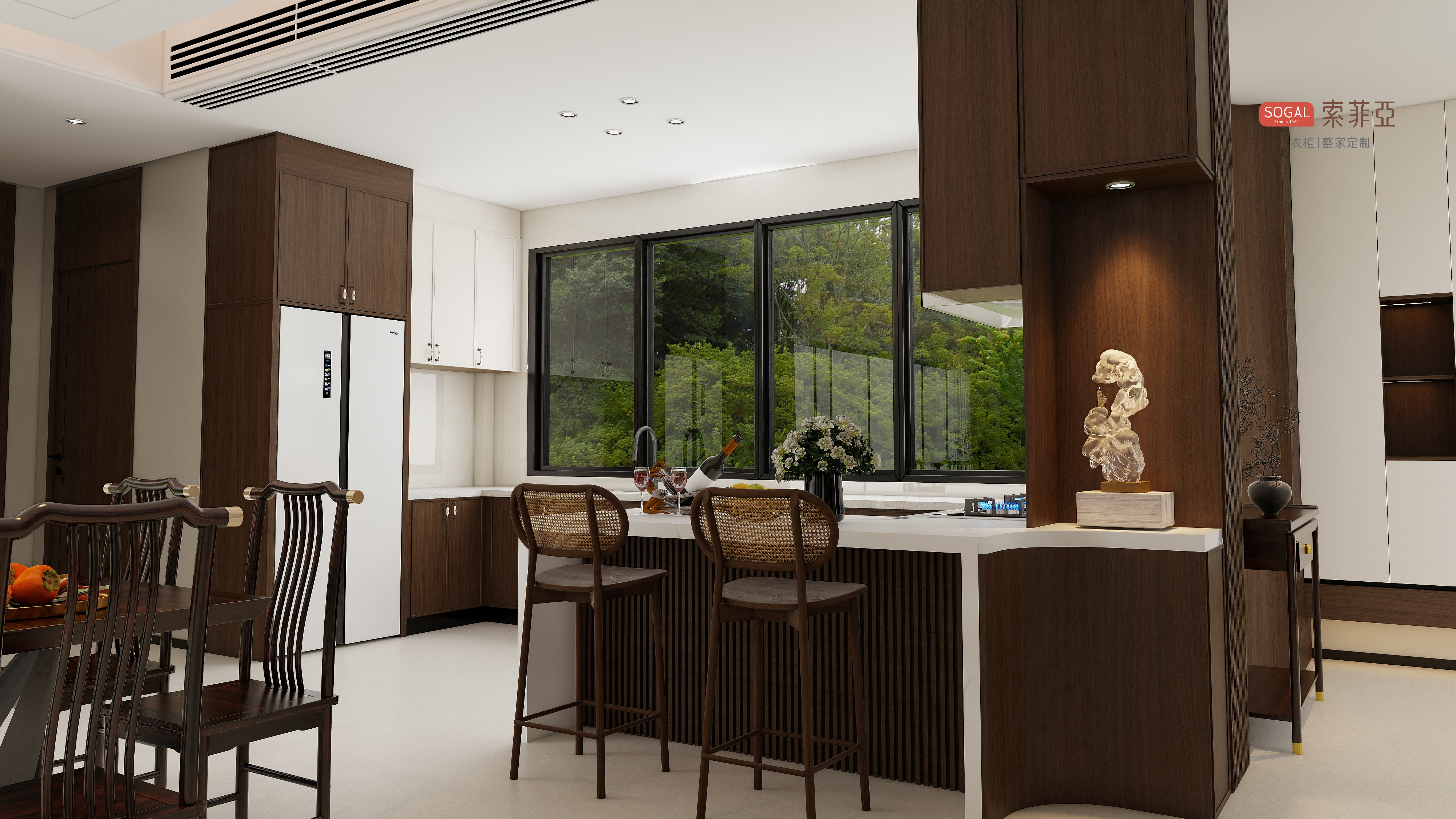 江南里中式客厅丨中国海南藏族自治州丨林林设计-0