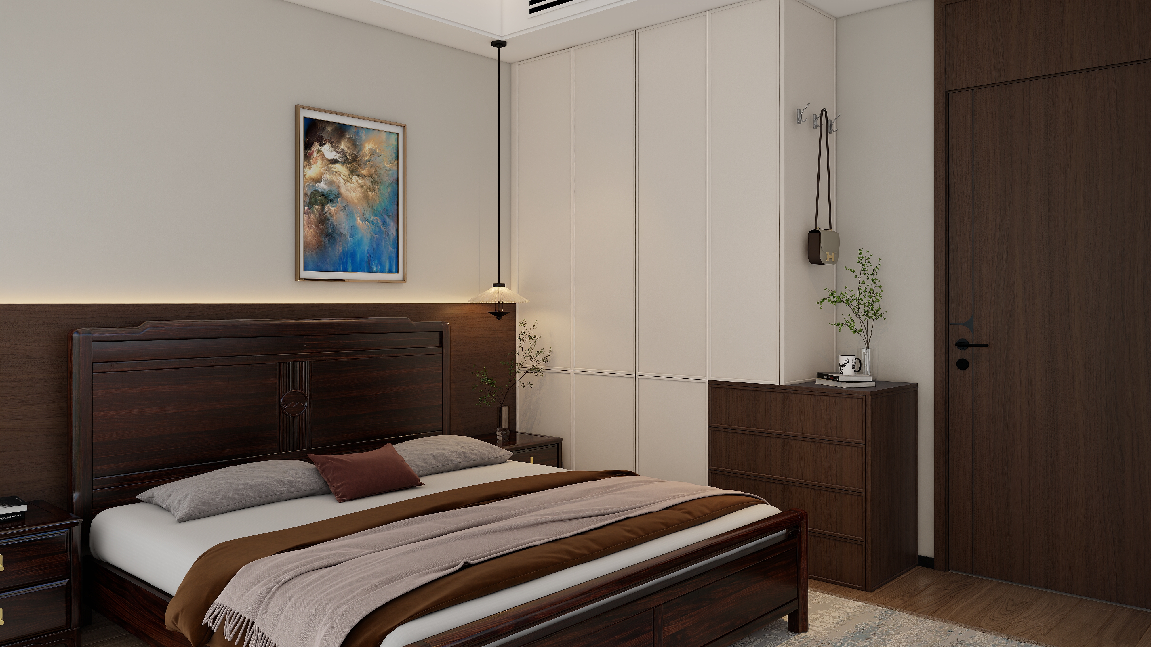 江南里中式客厅丨中国海南藏族自治州丨林林设计-3