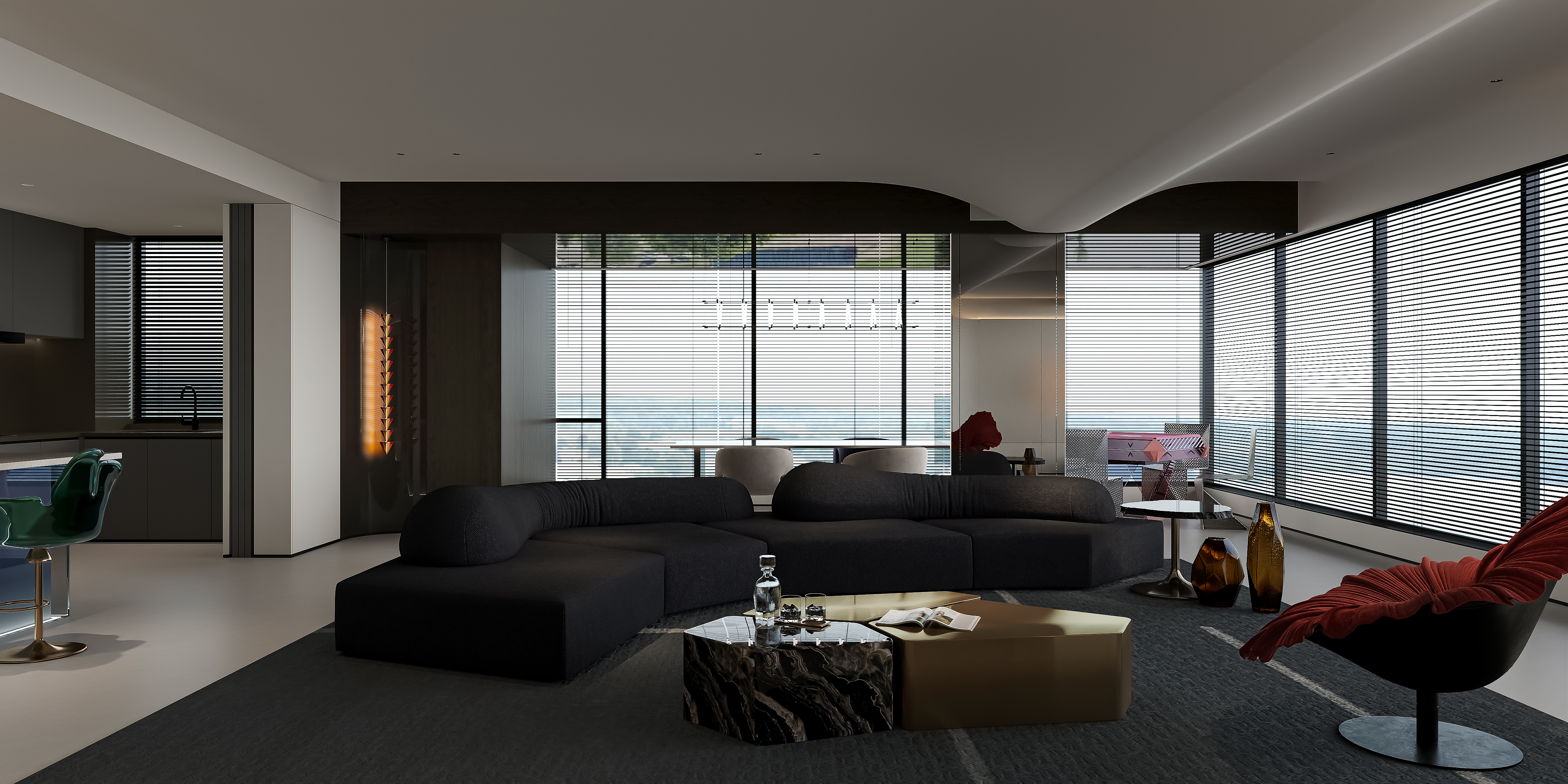 现代简约大平层丨中国郑州丨连朝露-6