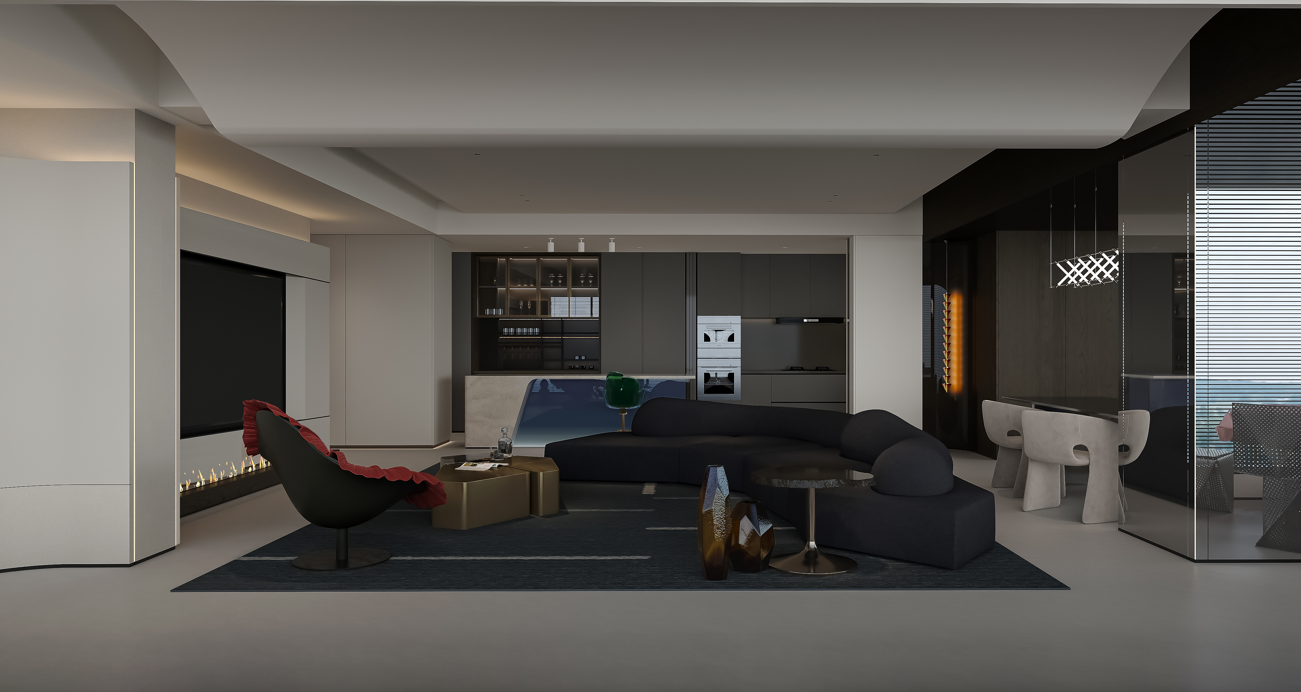 现代简约大平层丨中国郑州丨连朝露-8