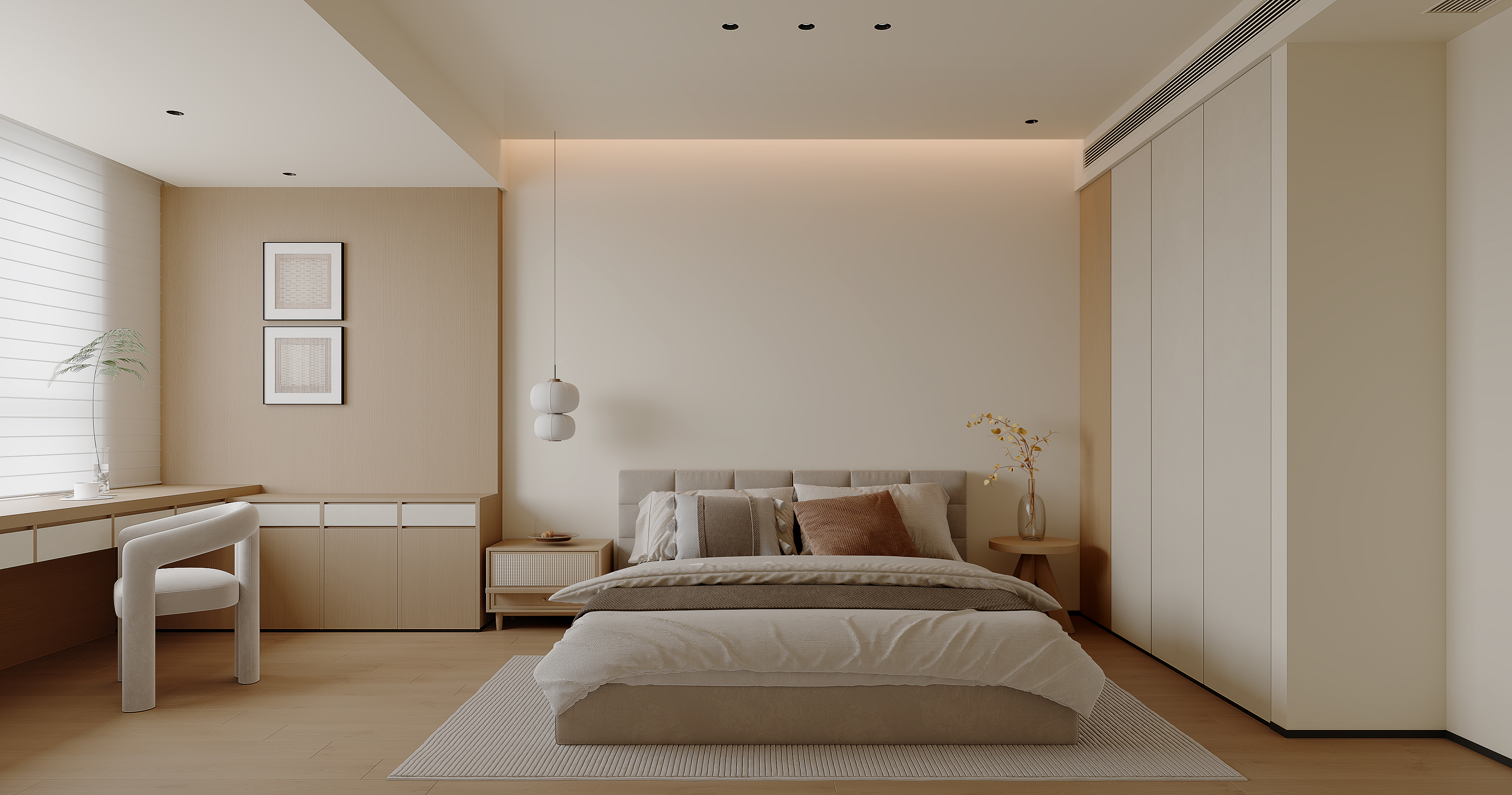 公园大道125㎡原木风私宅丨中国芜湖丨玖伍设计-7