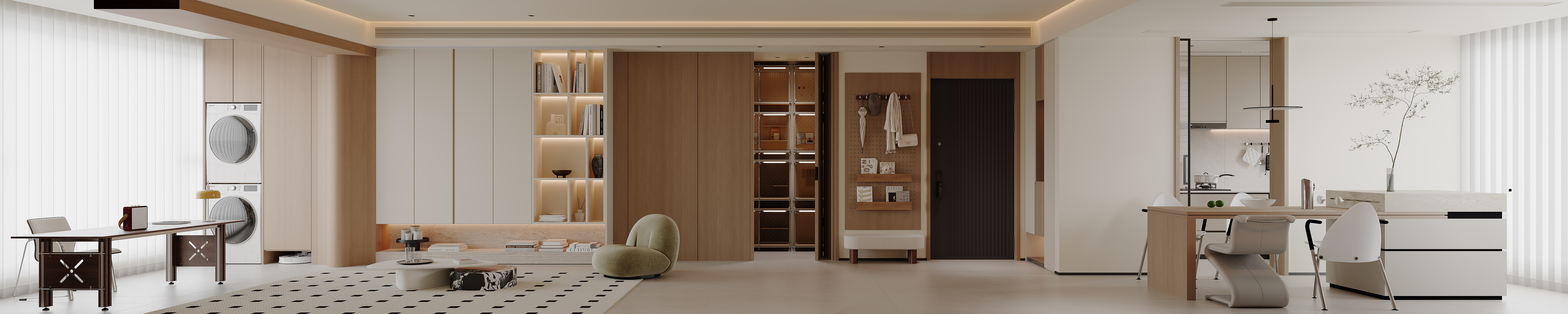 公园大道125㎡原木风私宅丨中国芜湖丨玖伍设计-6