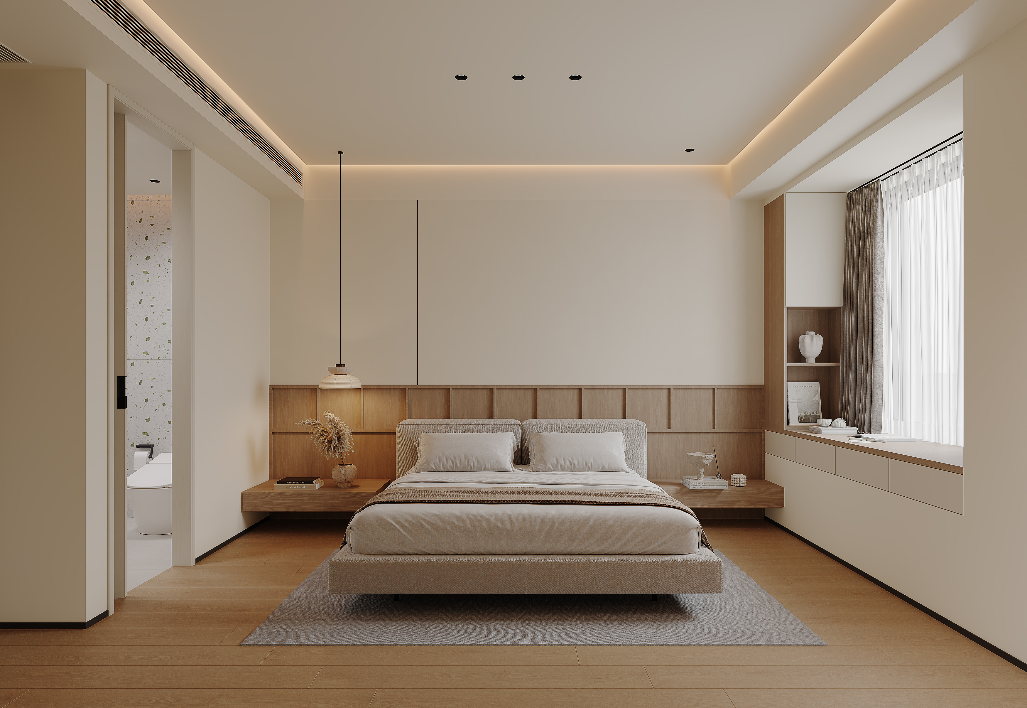 公园大道125㎡原木风私宅丨中国芜湖丨玖伍设计-9