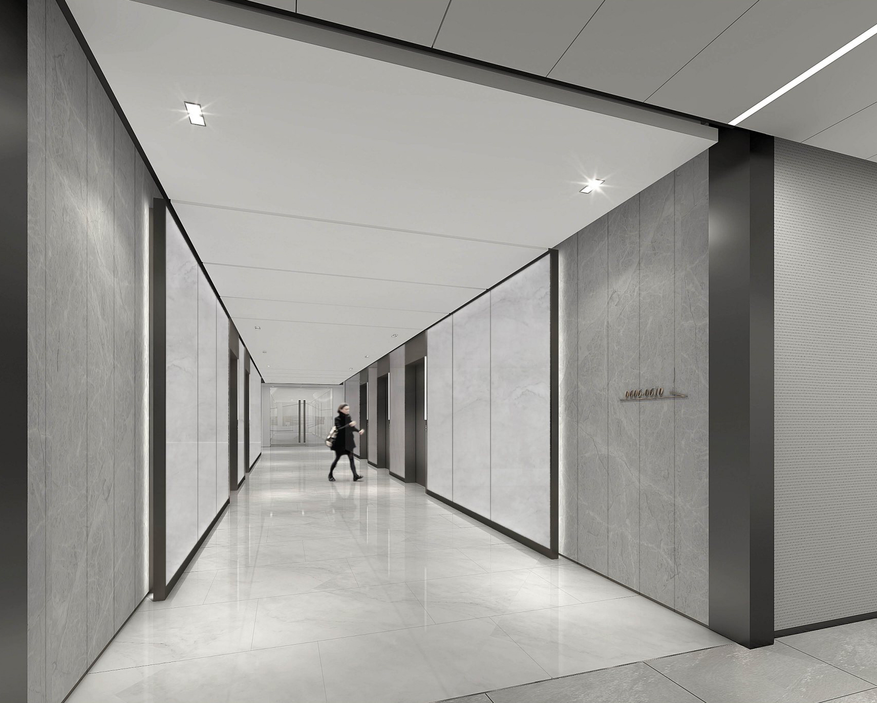 某大楼大厅公区设计丨中国杭州丨设计师-3