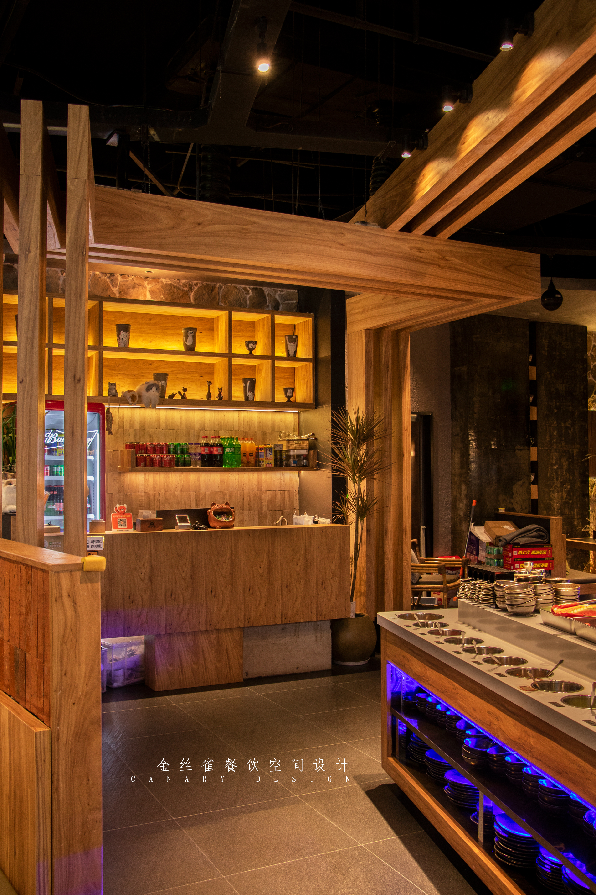 倔小猫1000平山野风火锅丨中国合肥丨金丝雀餐饮空间设计-16