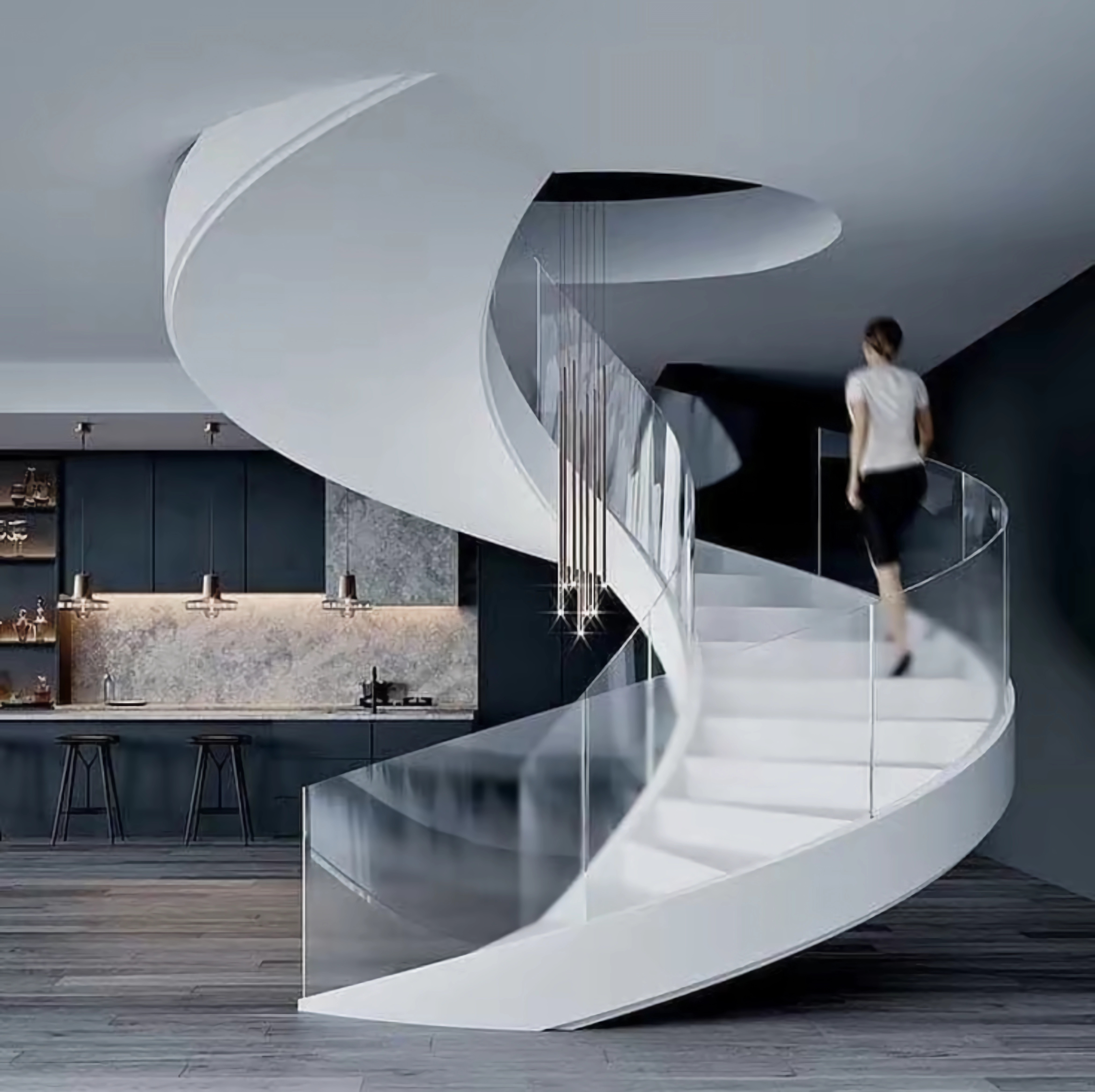 各种楼梯效果图丨中国西安丨CAD设计师-25