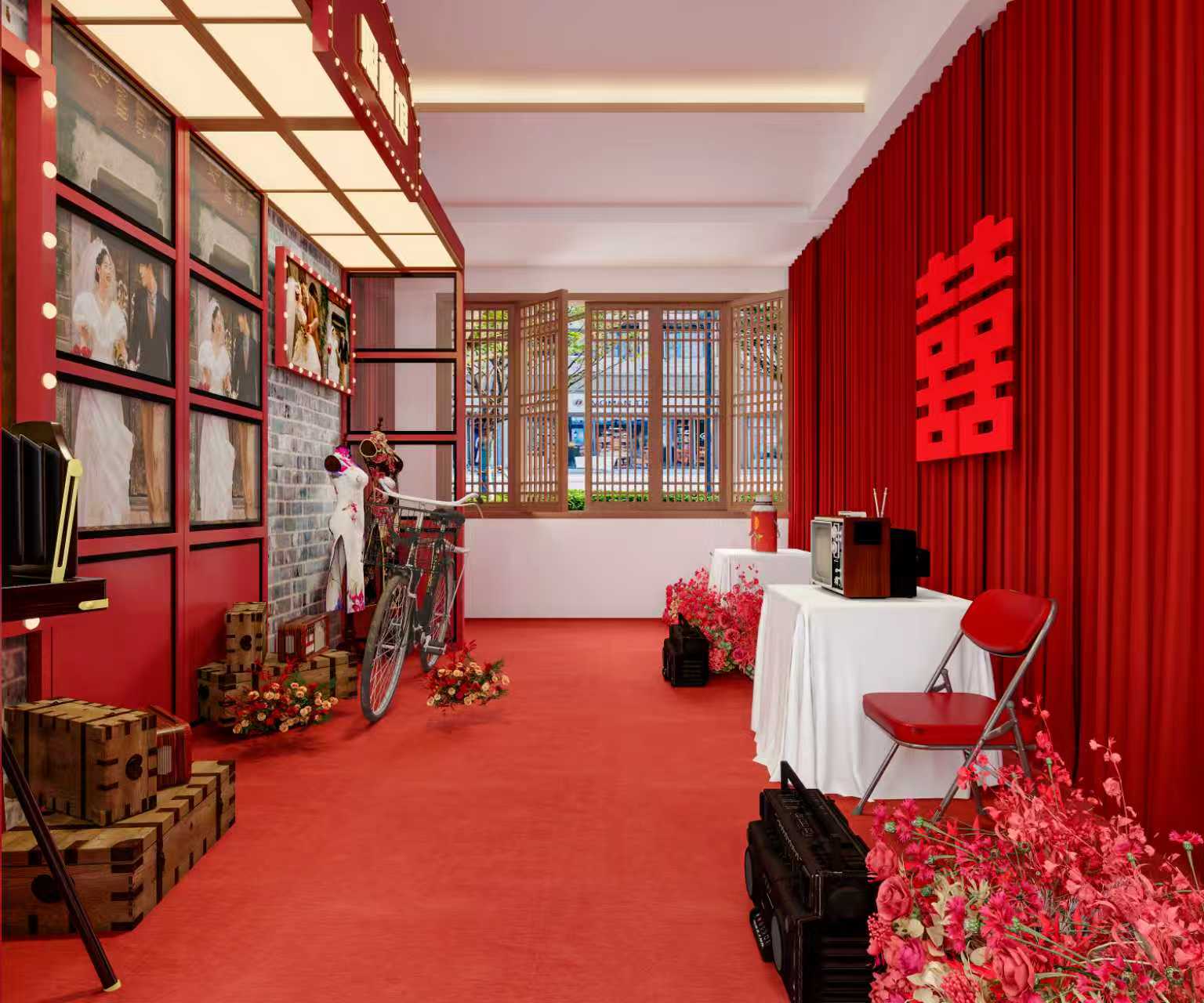 结婚登记处打卡布景丨中国合肥丨原岂设计-5