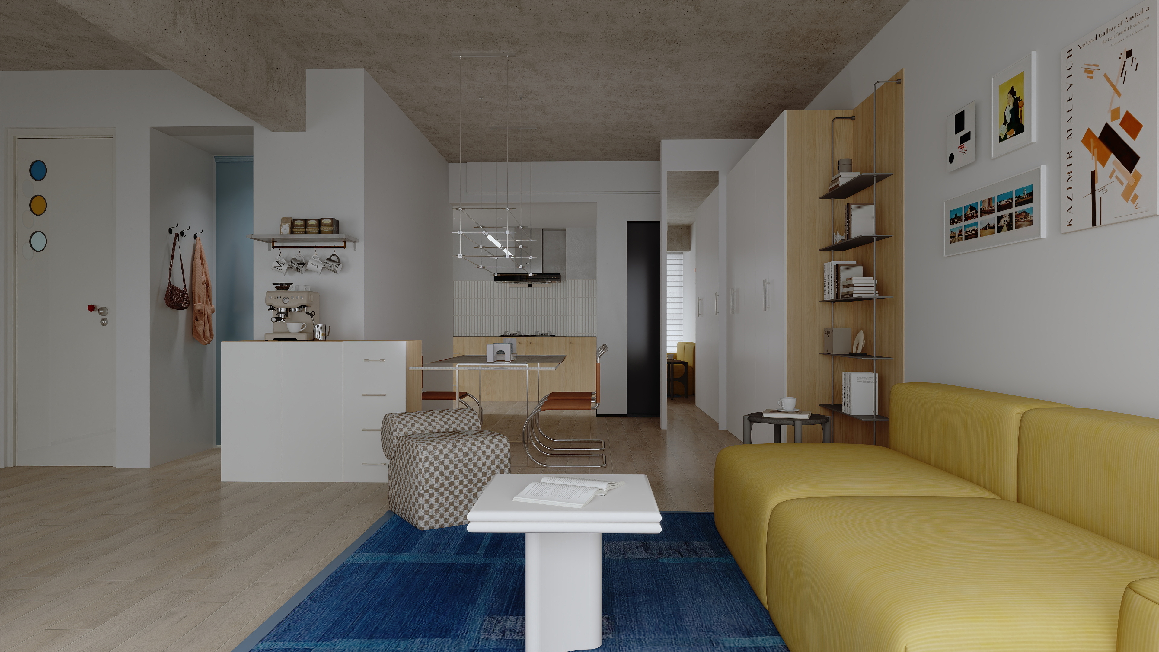 100㎡三室改两室包豪斯风格丨中国乐山丨ESEAN-7