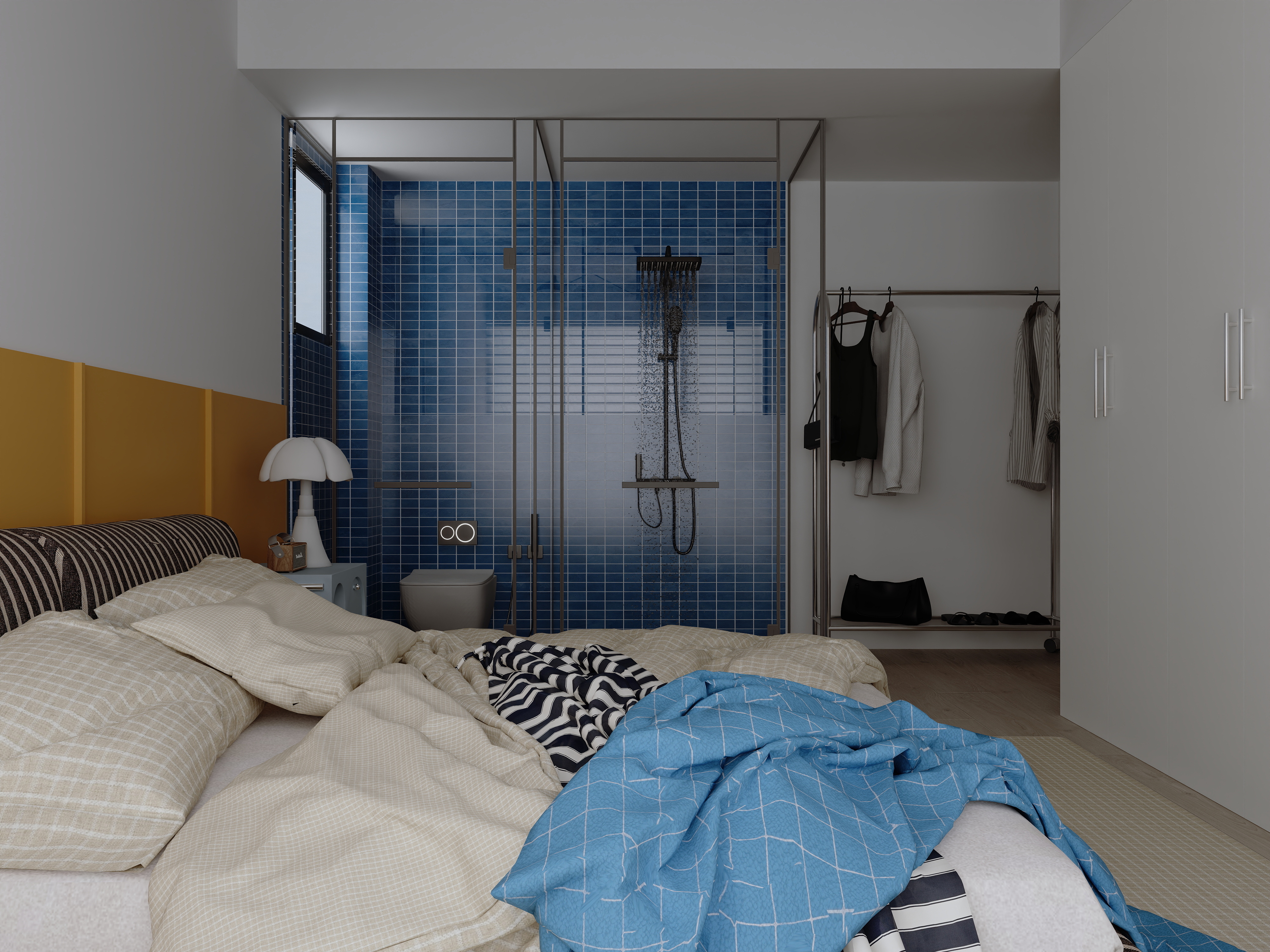 100㎡三室改两室包豪斯风格丨中国乐山丨ESEAN-4