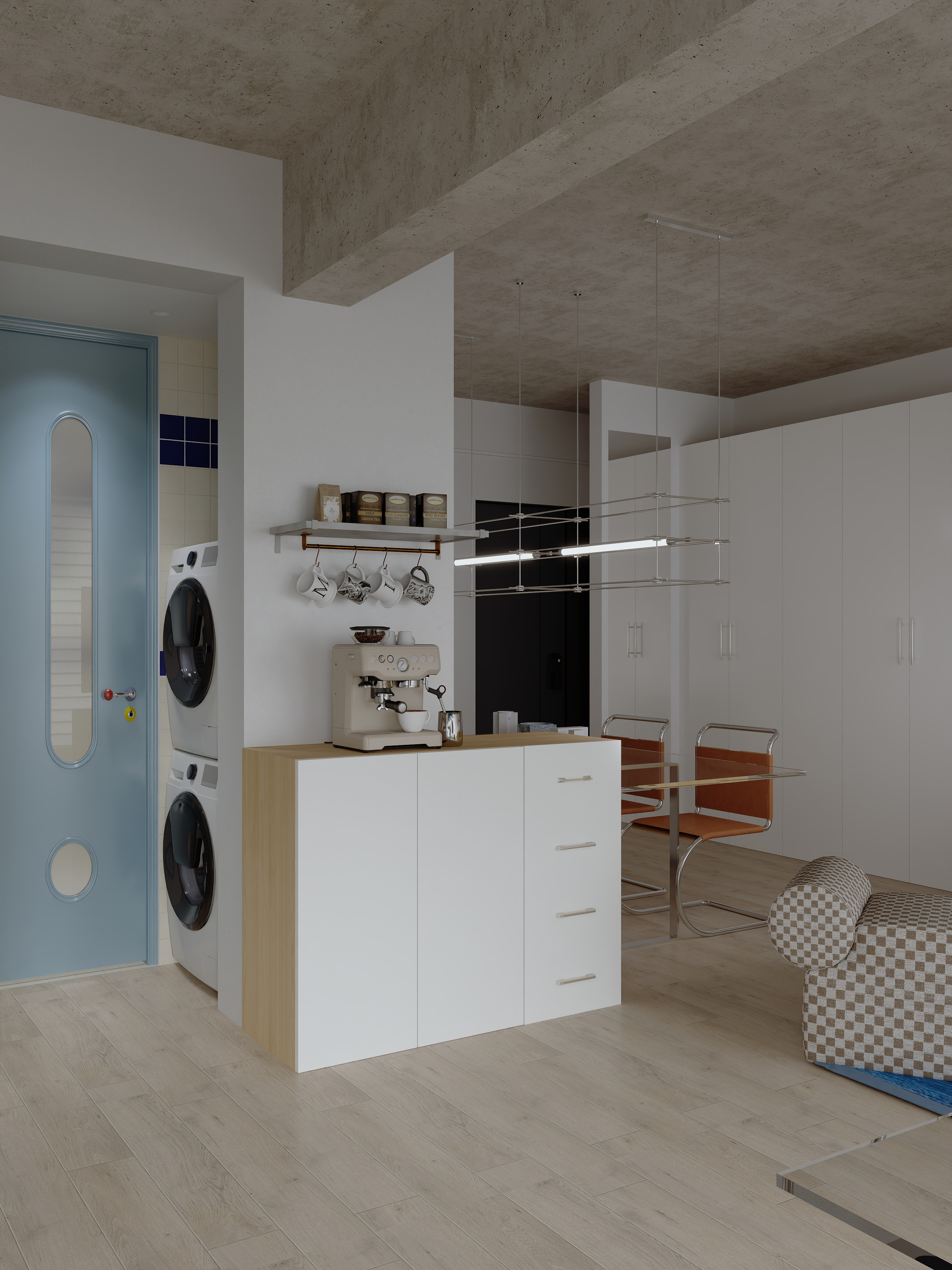 100㎡三室改两室包豪斯风格丨中国乐山丨ESEAN-12