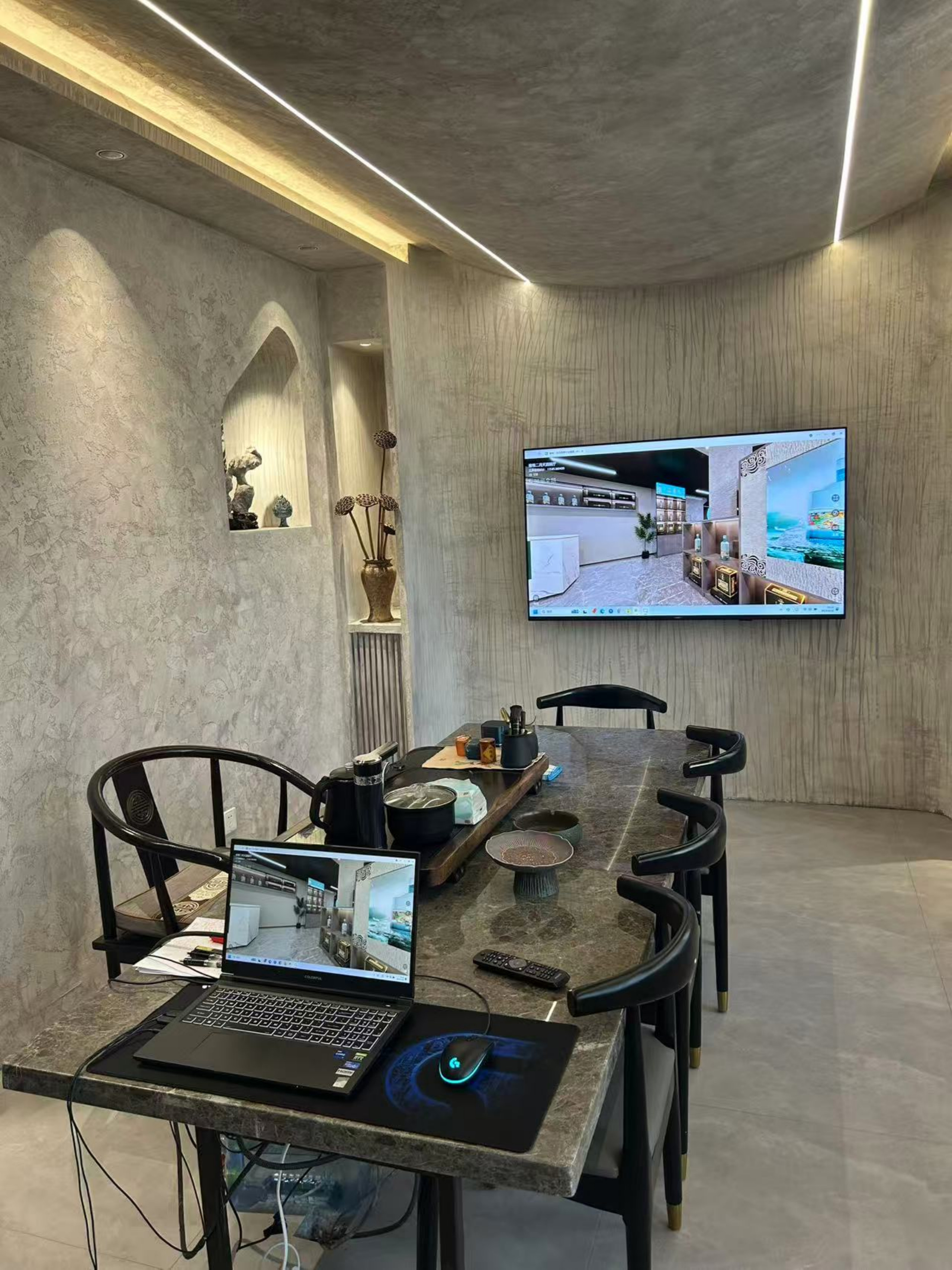 侘寂风格58平方米挑高5.8米LOFT办公室实景图丨中国徐州丨李旺武-4