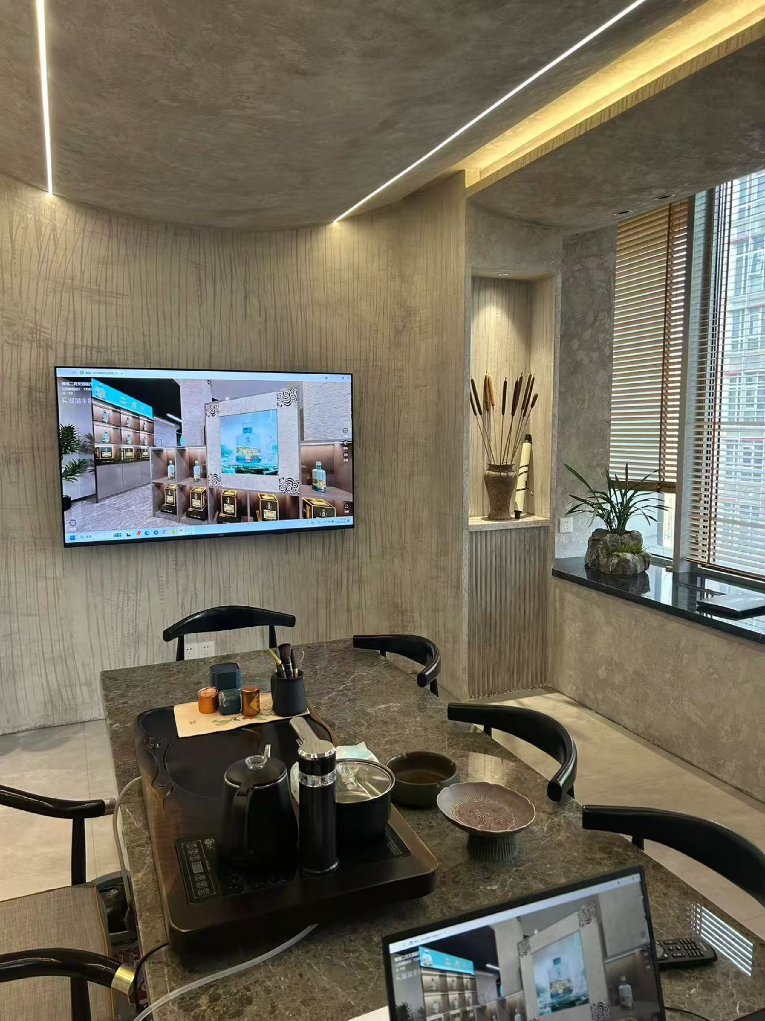 侘寂风格58平方米挑高5.8米LOFT办公室实景图丨中国徐州丨李旺武-5