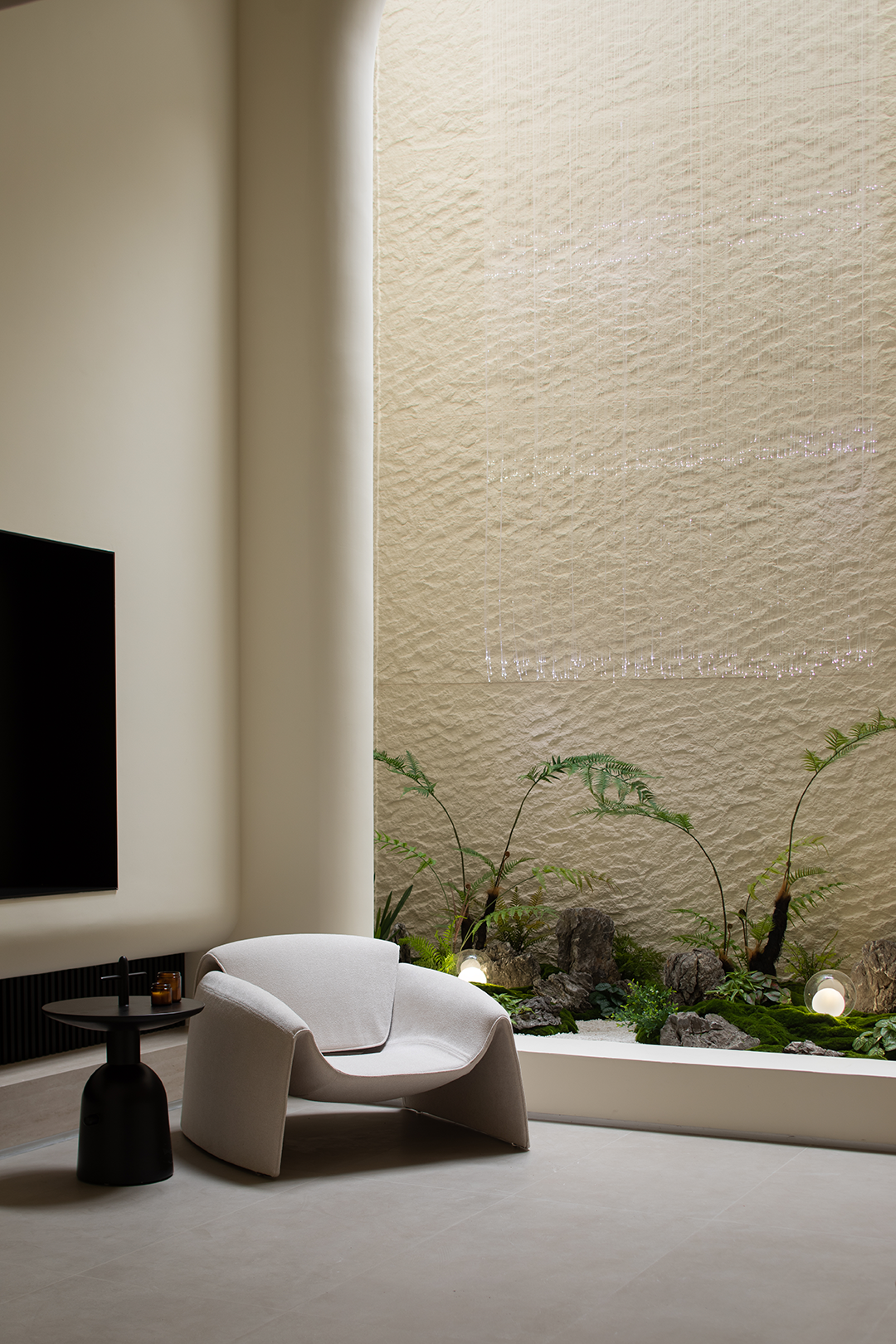 光之瀑布挑空别墅丨中国金华丨涵舍空间设计-17