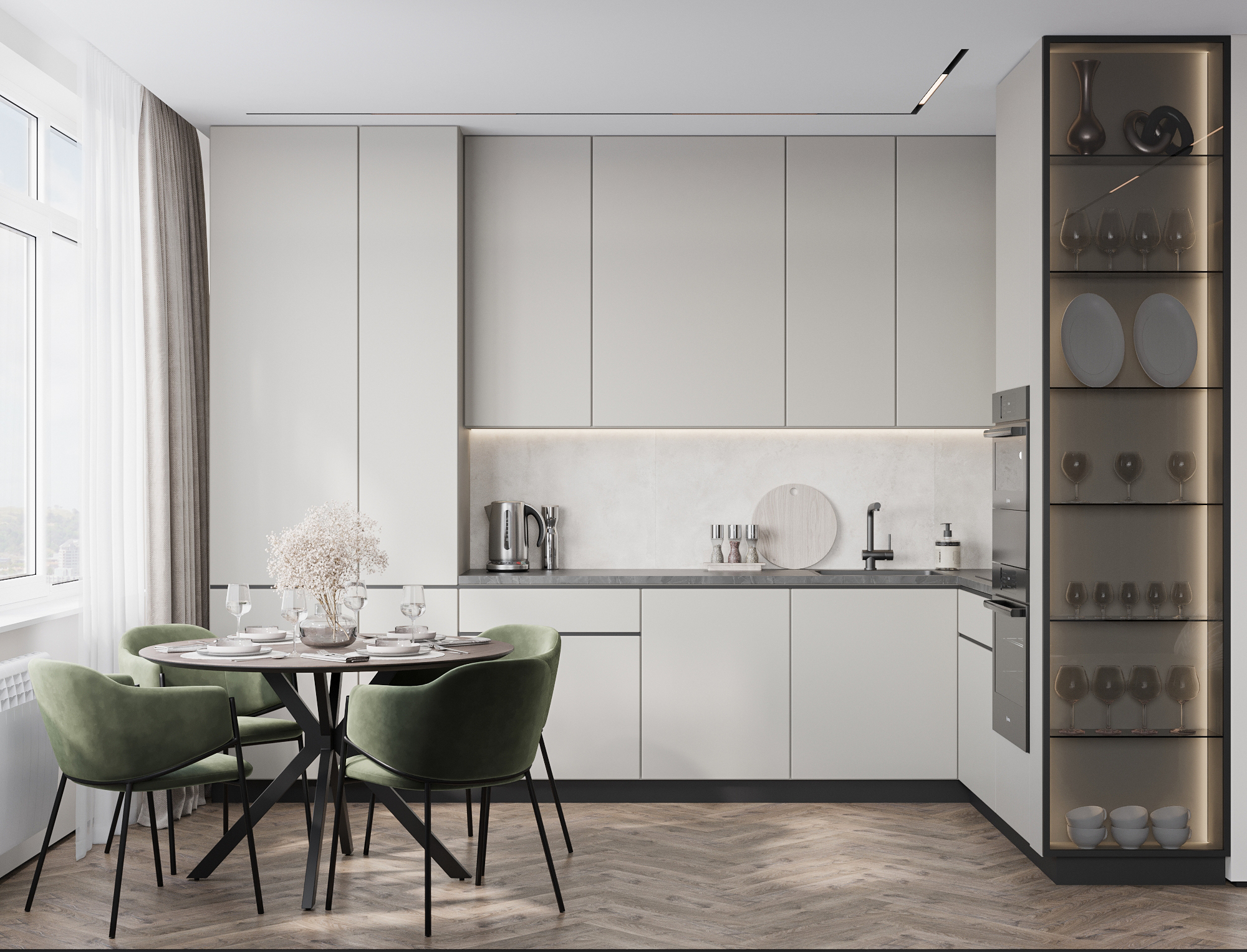 Bally 厨房与客厅设计-3