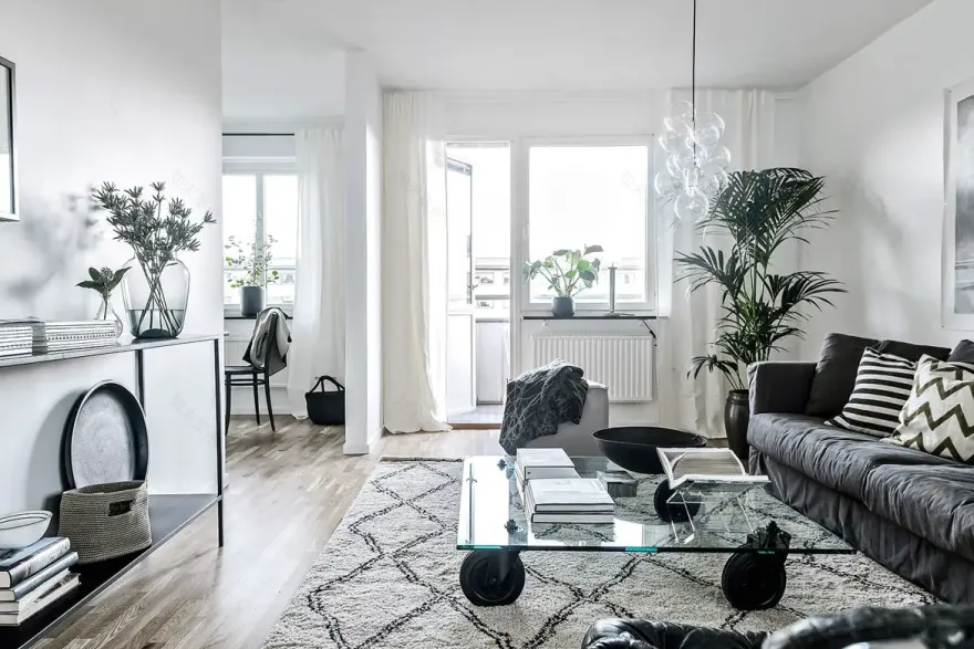 50 年代复古风家居,黑白演绎亲子空间-2