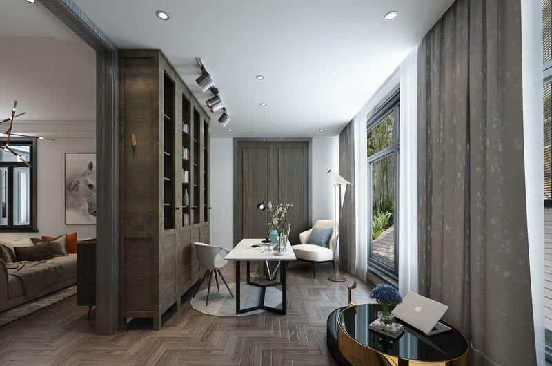 贵阳现代轻奢黑白灰别墅-59