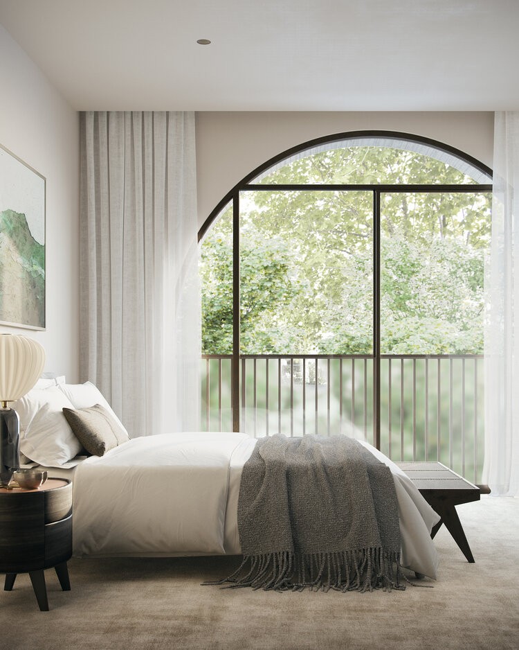 自然精致的公寓楼，开放式厨房和落地窗的完美结合-8