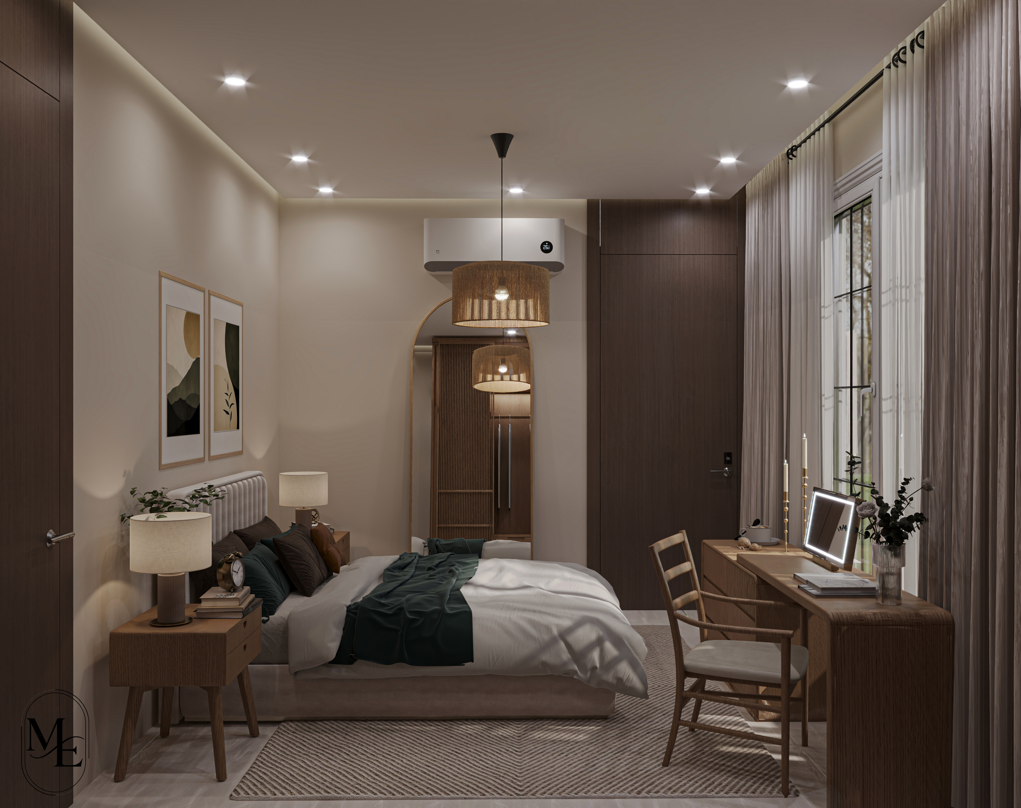 Boho Luxury Master Bedroom-3