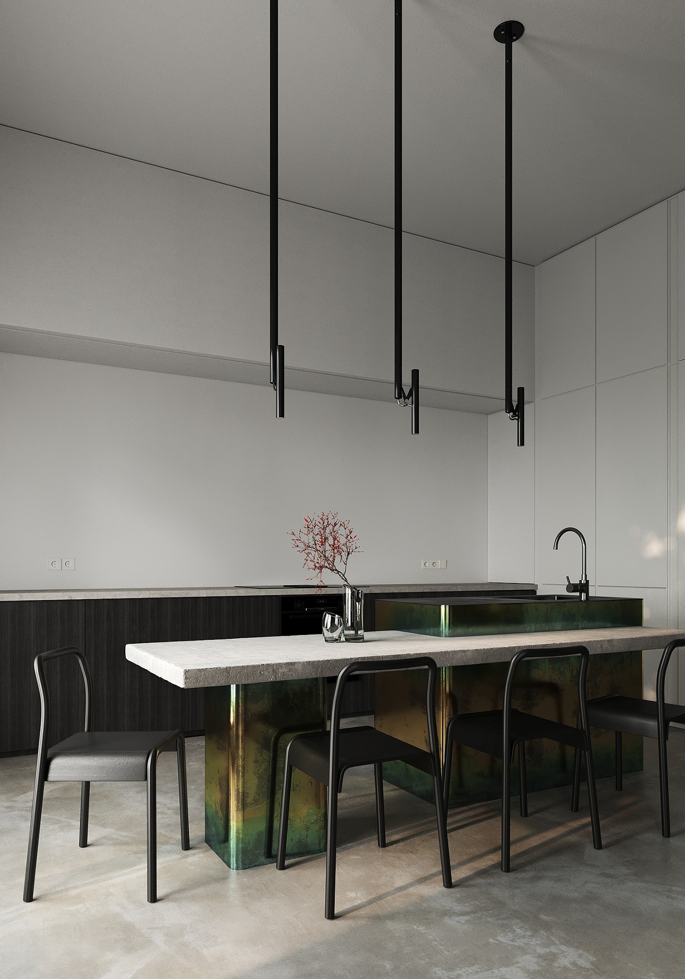 深色系公寓设计 不一样的高级感！-8