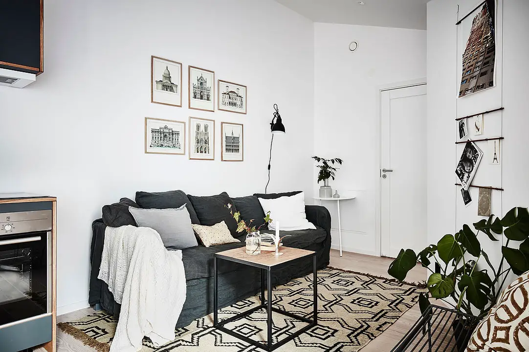 34 平米瑞典公寓，长条形空间妙手回春-14