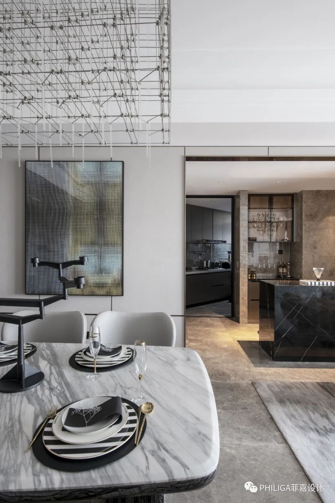 天津招商津湾天玺 296㎡样板间 | 复古摩登,重新定义生活格调-21