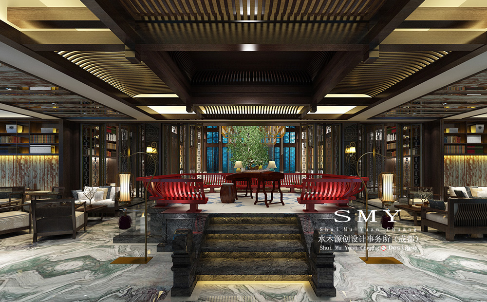 乐山酒店设计，乐山酒店装修设计案例-水木源创设计-10