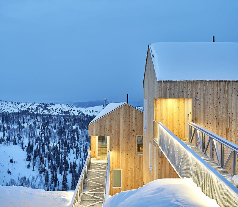 美国犹他州雪山全景山间小屋-15