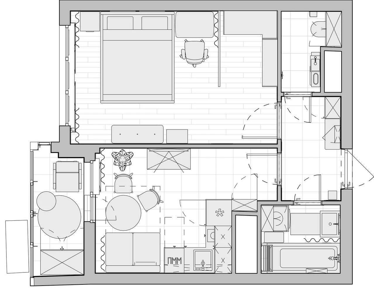 女孩的 37㎡单间公寓设计丨Yulia Sergeeva-8