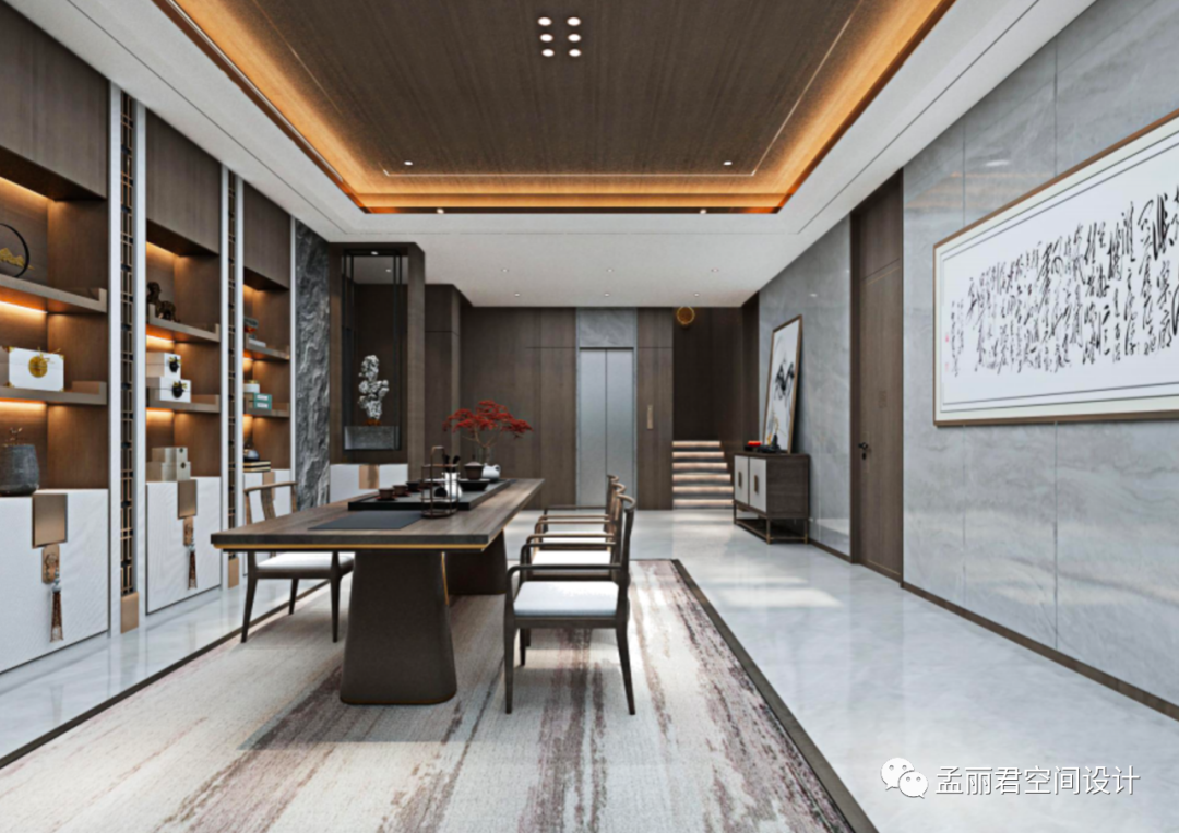 绿城玫瑰园别墅 · 中式轻奢的诗意生活丨中国淄博丨孟丽君空间设计-23