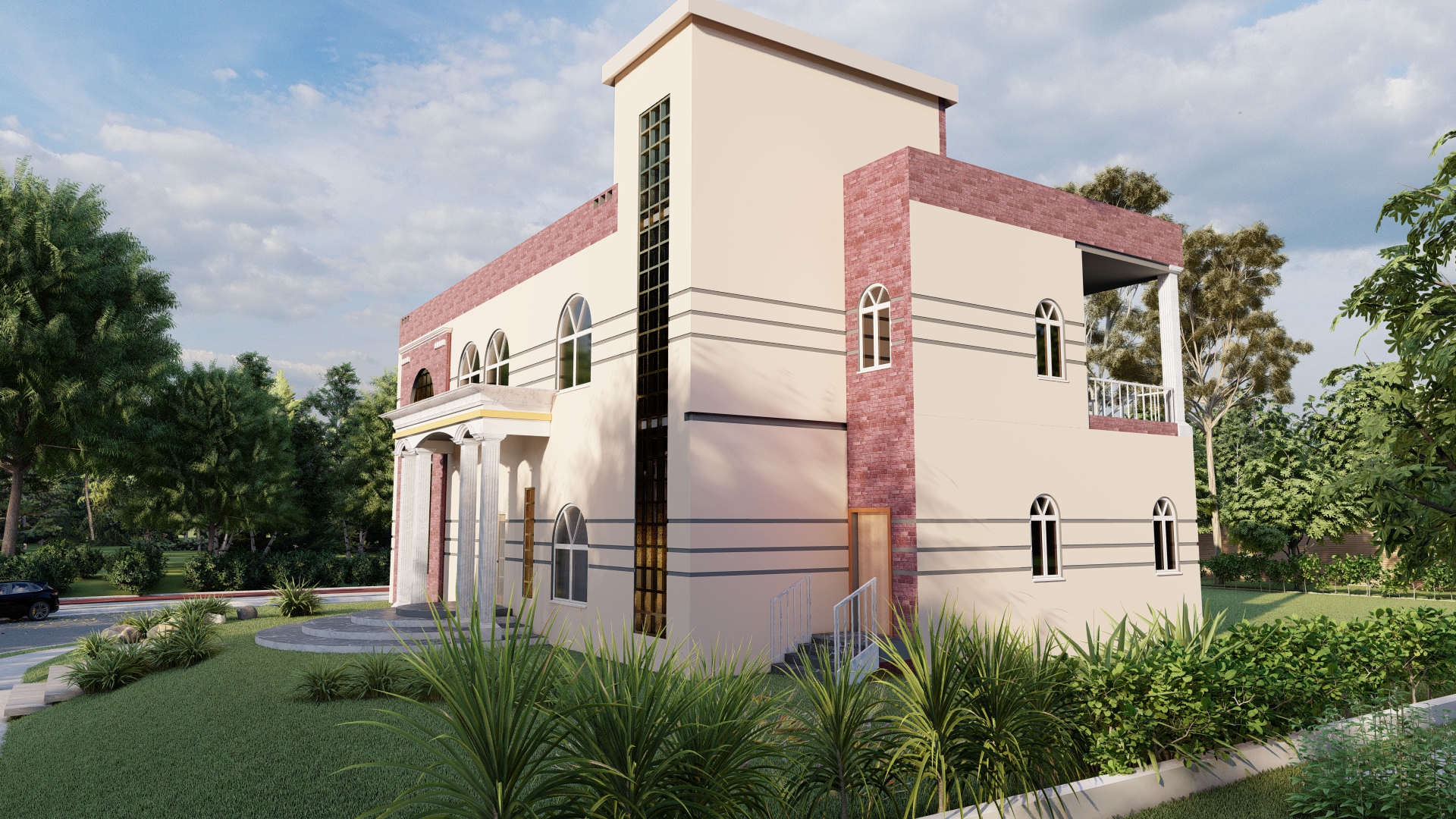 Revit Design Mosque Modern-6