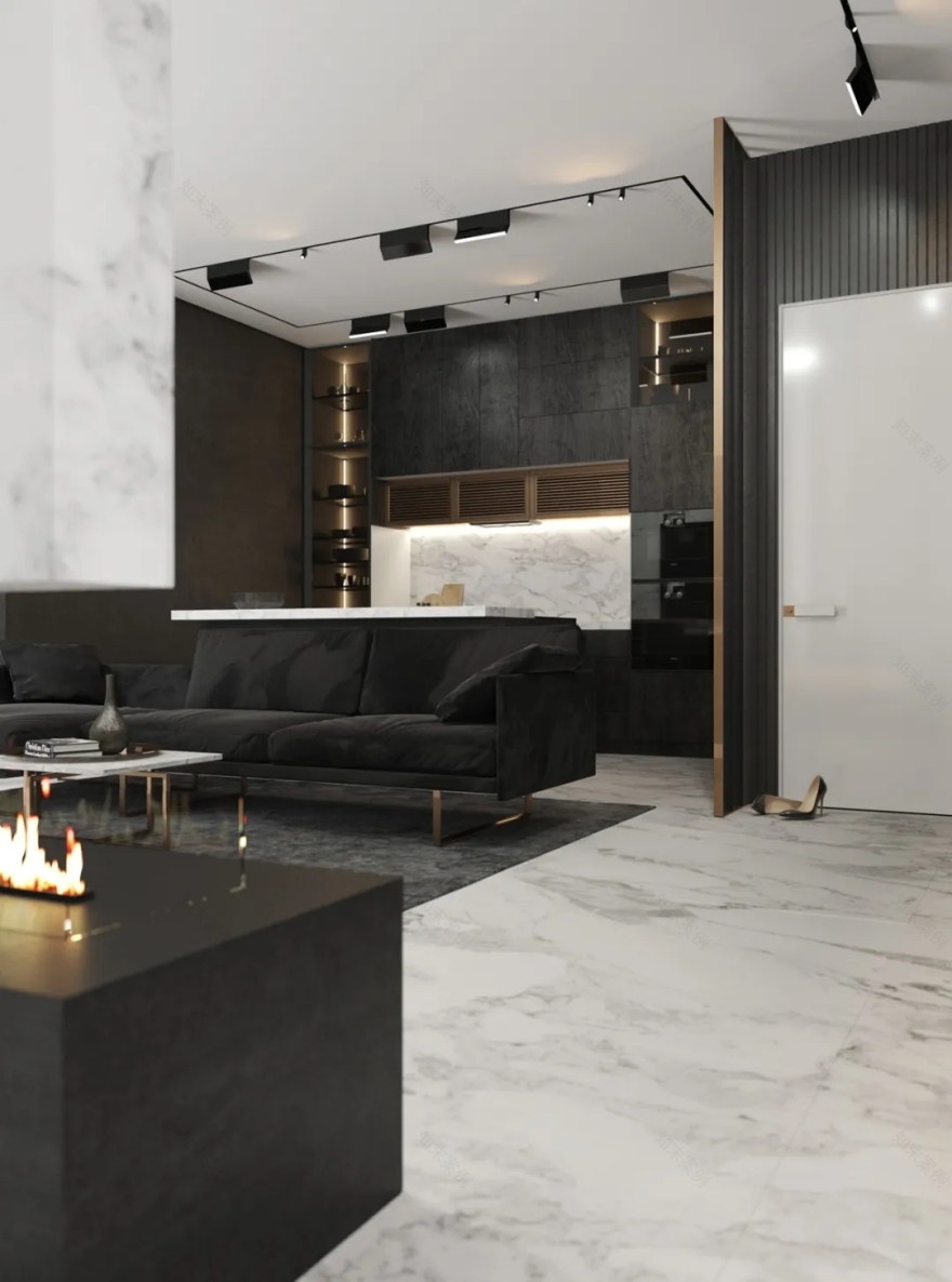 高级黑+极简白的质感奢华-15